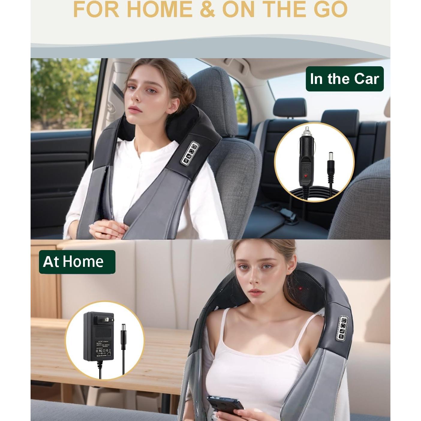 Masajeador de Cuello Shiatsu Helphier con Calor y Amasado