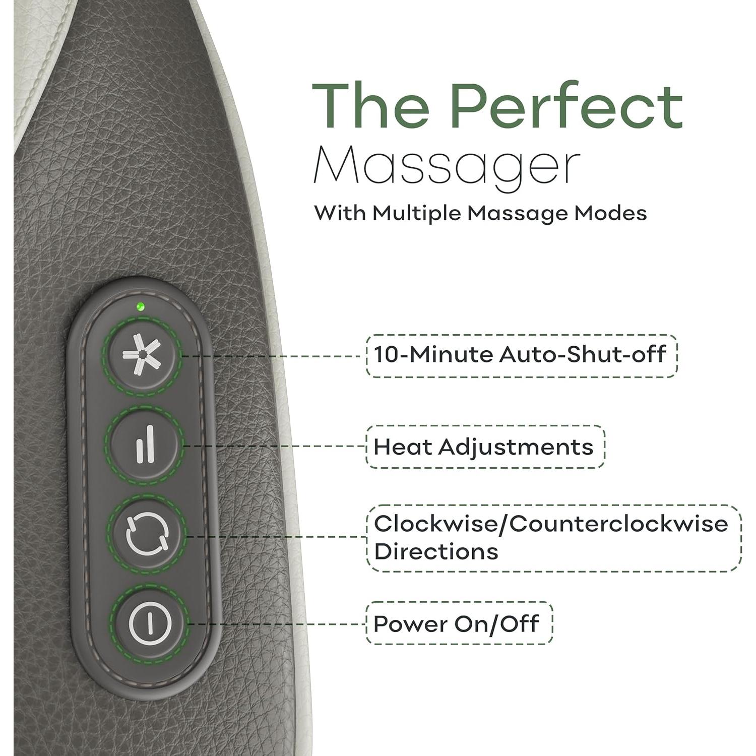 Masajeador Eléctrico de Cuello y Espalda Adomii 4D Inalámbrico