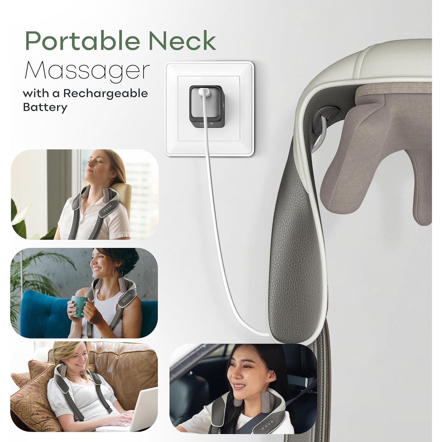 Masajeador Eléctrico de Cuello y Espalda Adomii 4D Inalámbrico