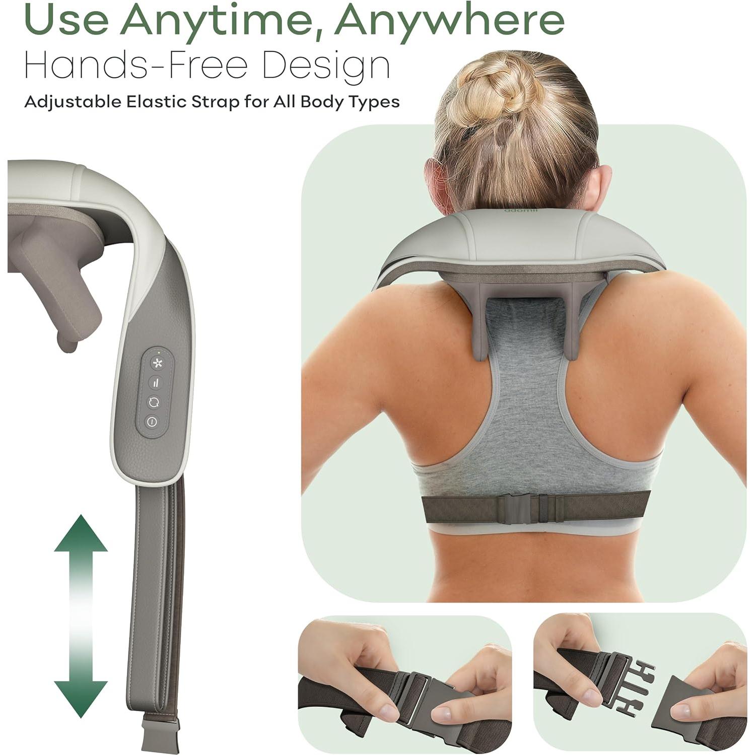 Masajeador Eléctrico de Cuello y Espalda Adomii 4D Inalámbrico