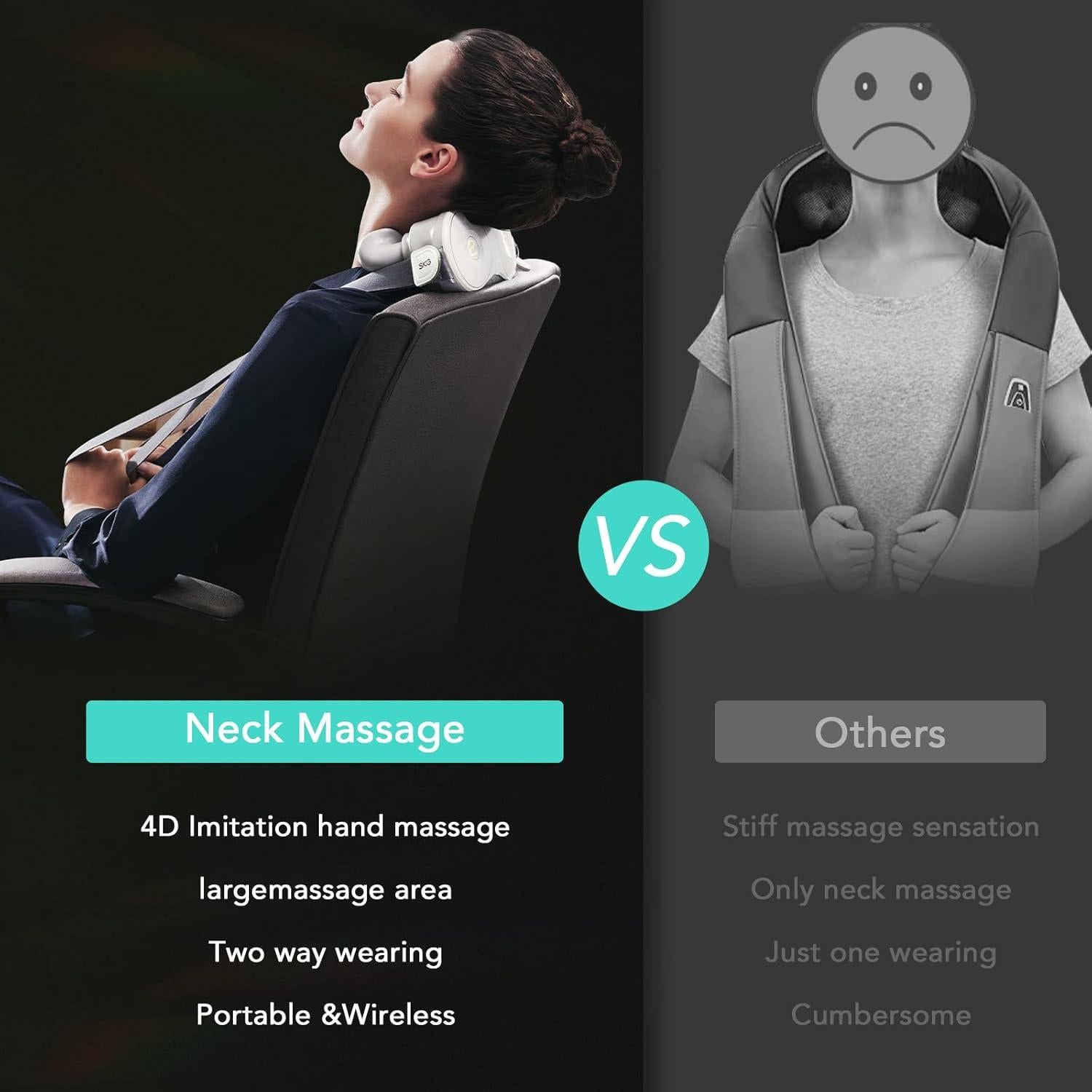 Masajeador de Cuello SKG H7 Shiatsu Eléctrico con Calefacción