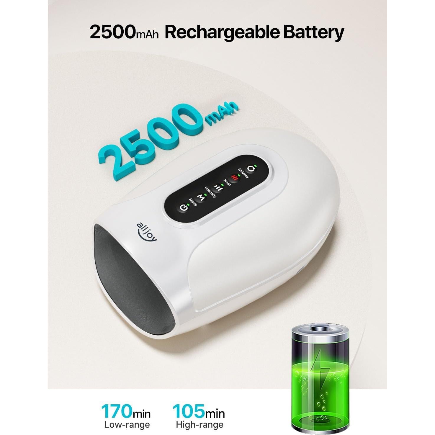 Masajeador de Mano Eléctrico ALLJOY con Calor y Compresión