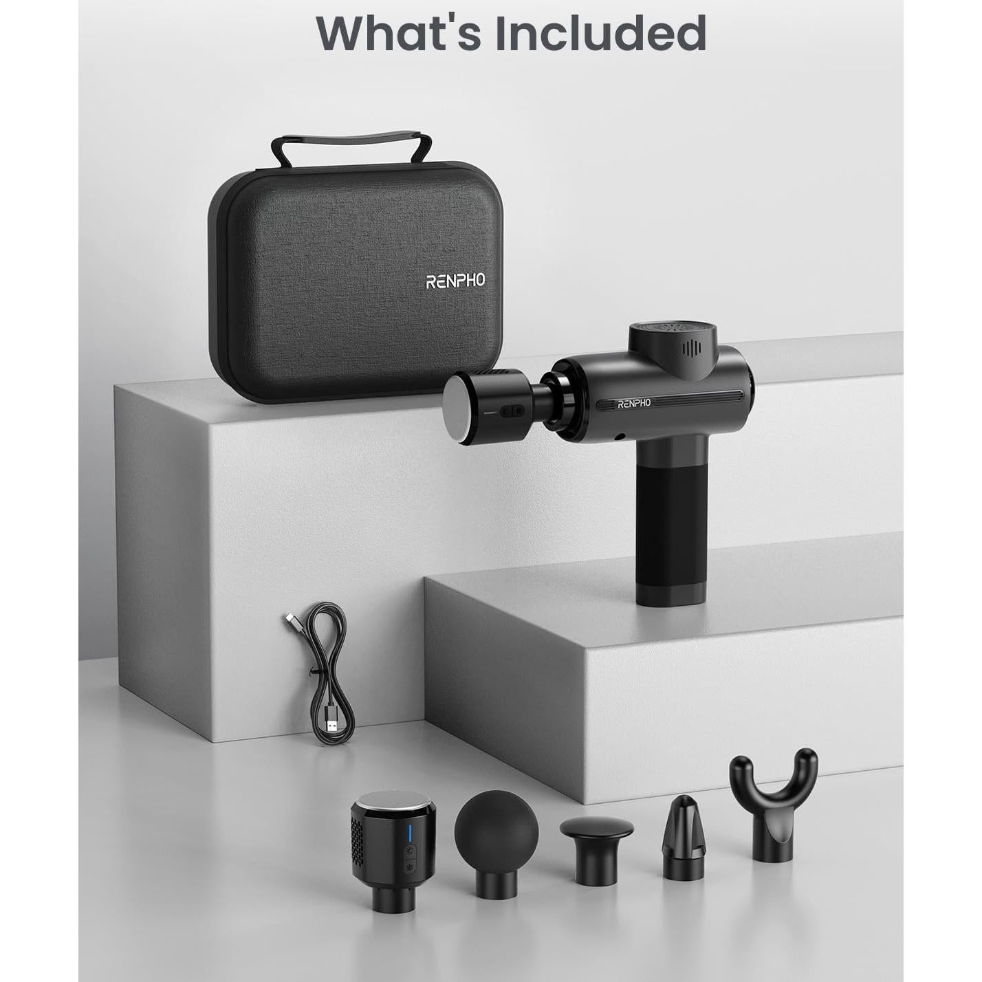 Pistola de Masaje RENPHO Active Thermacool con Calor y Frío