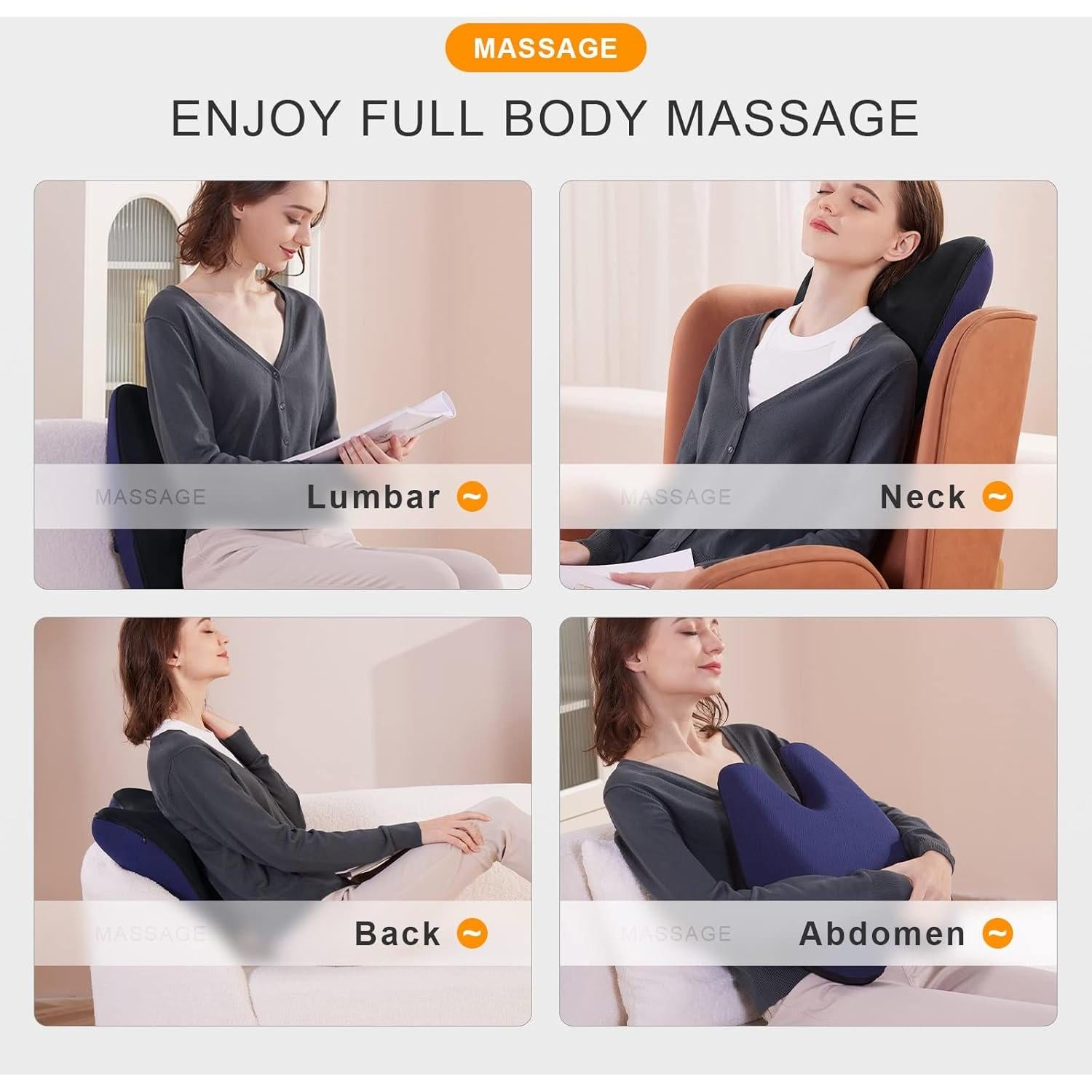 Masajeador de Espalda y Cuello Boriwat R16 con Calor 3D