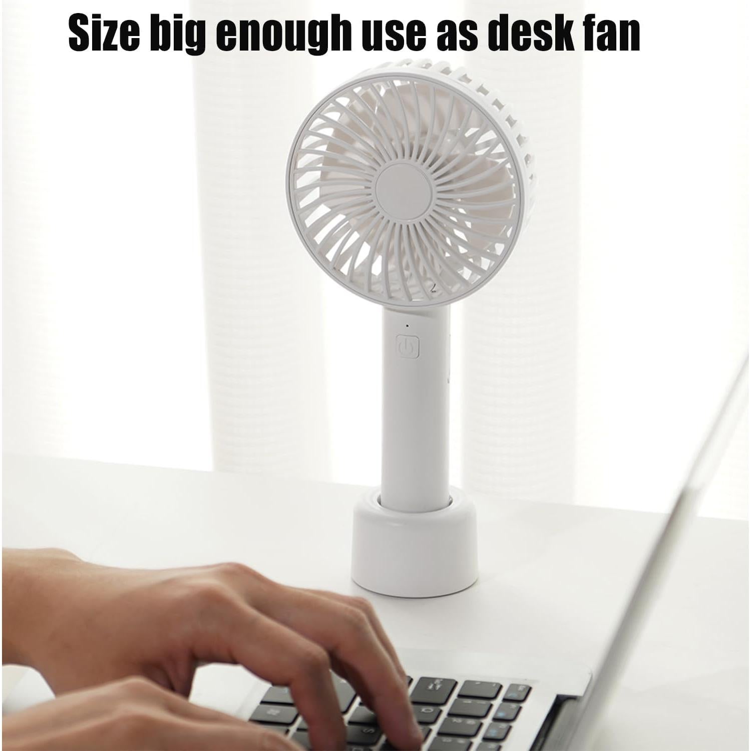 Ventilador Portátil de Mano UF505 Blanco 1200mAh 3 Velocidades