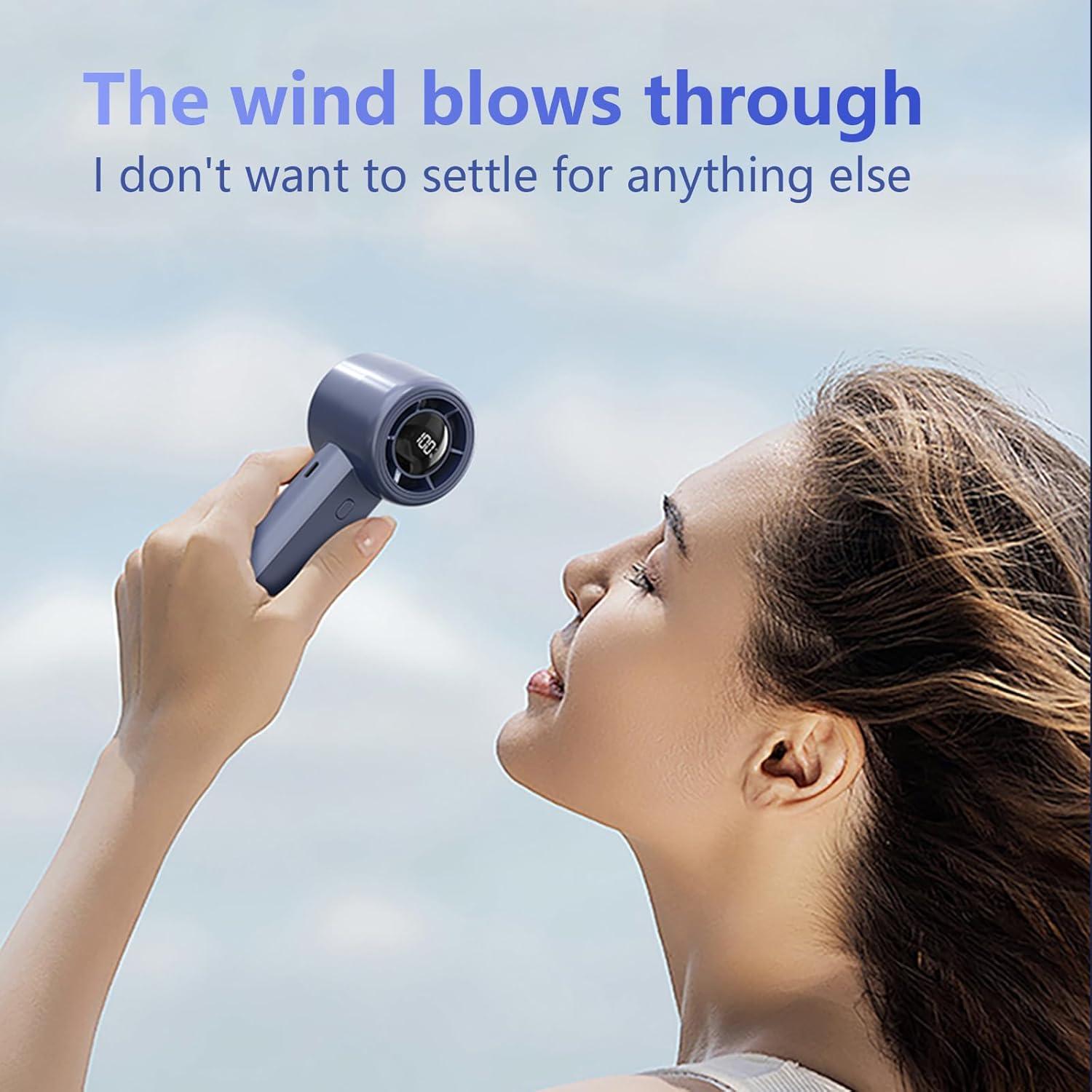 Ventilador Portátil de Mano CIBAIL G1 Blanco 3 Velocidades USB