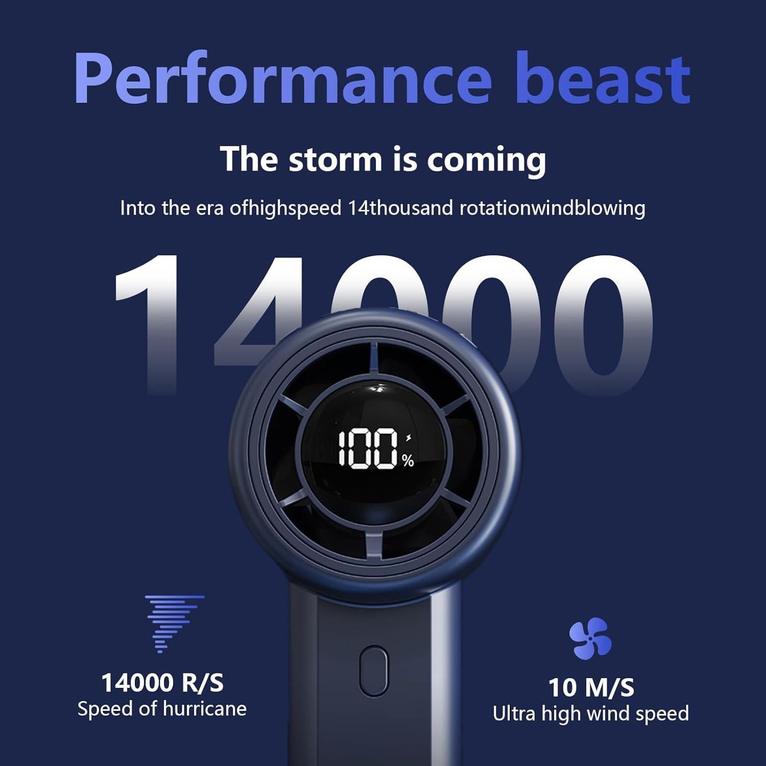 Ventilador Portátil de Mano CIBAIL G1 Blanco 3 Velocidades USB