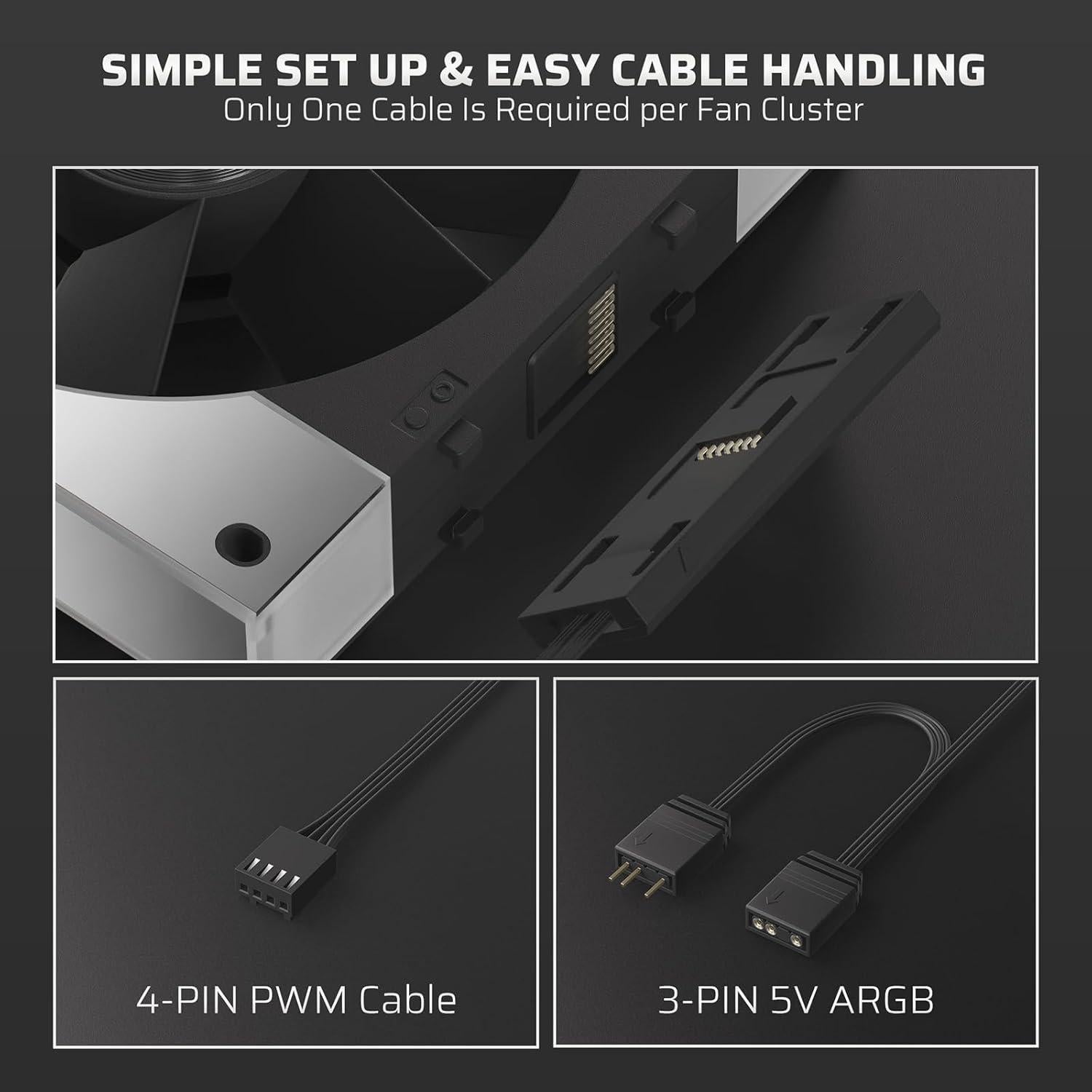 Ventilador de Caja LTC CF-123D 120mm ARGB 3 Unidades