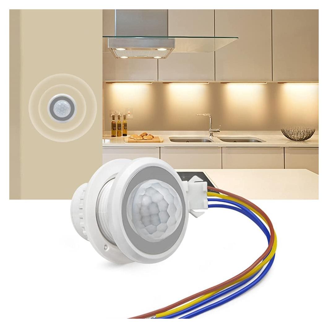 Interruptor Sensor de Movimiento PIR HANNAHONG 40W 5m Ajustable