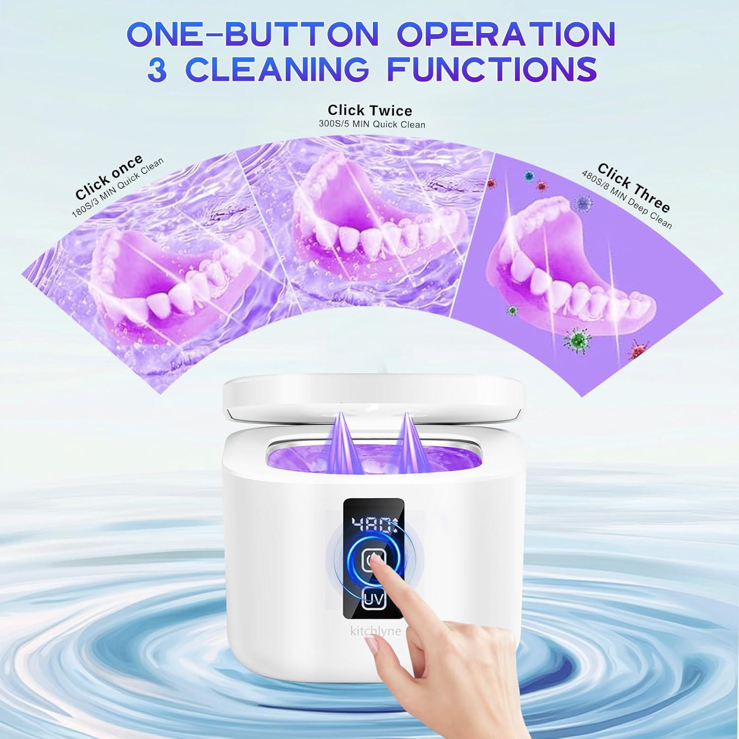 Limpiador Ultrasónico KITCHLYNE para Retenedores 375ml 48kHz