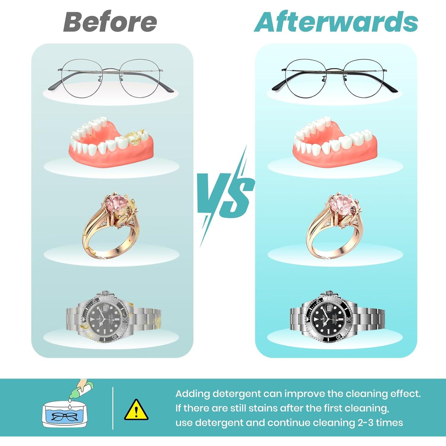 Limpiador Ultrasónico de Joyas 48KHz - M9B301 - Acero Inoxidable