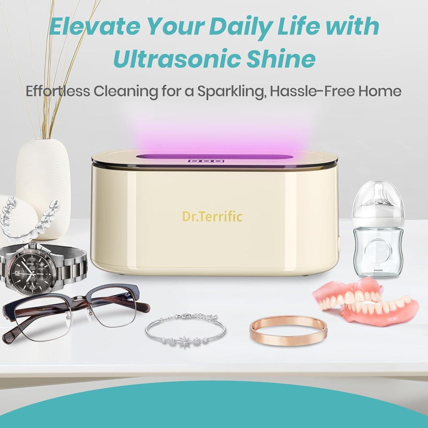 Limpiador Ultrasónico de Joyas 48KHz - M9B301 - Acero Inoxidable