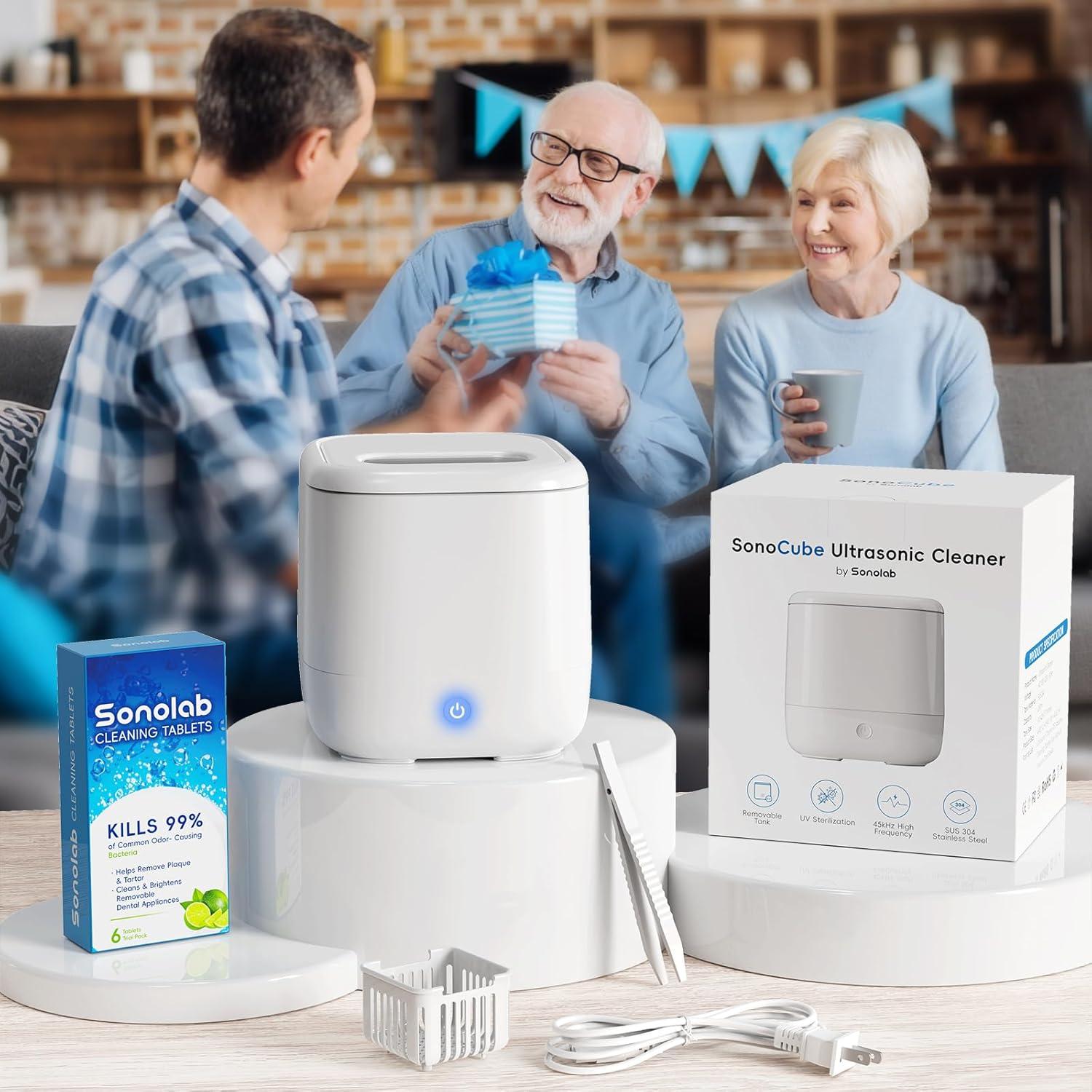 Limpiador Ultrasónico Sonolab 240ml con Tanque Removible y Tabletas