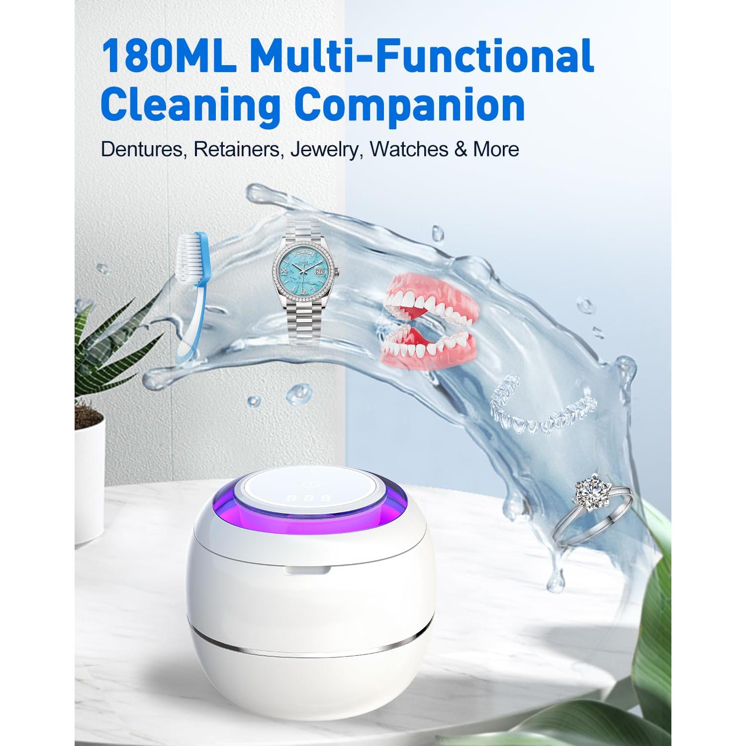 Limpiador Ultrasónico de Dentaduras NARELECT 180ml Blanco