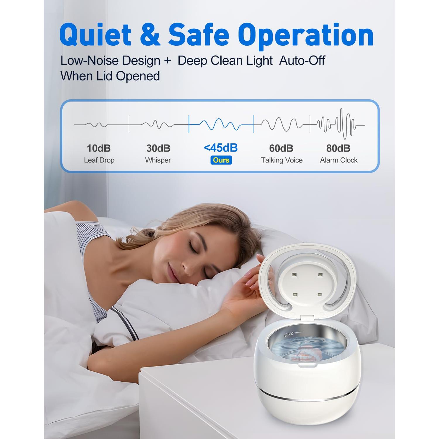 Limpiador Ultrasónico de Dentaduras NARELECT 180ml Blanco