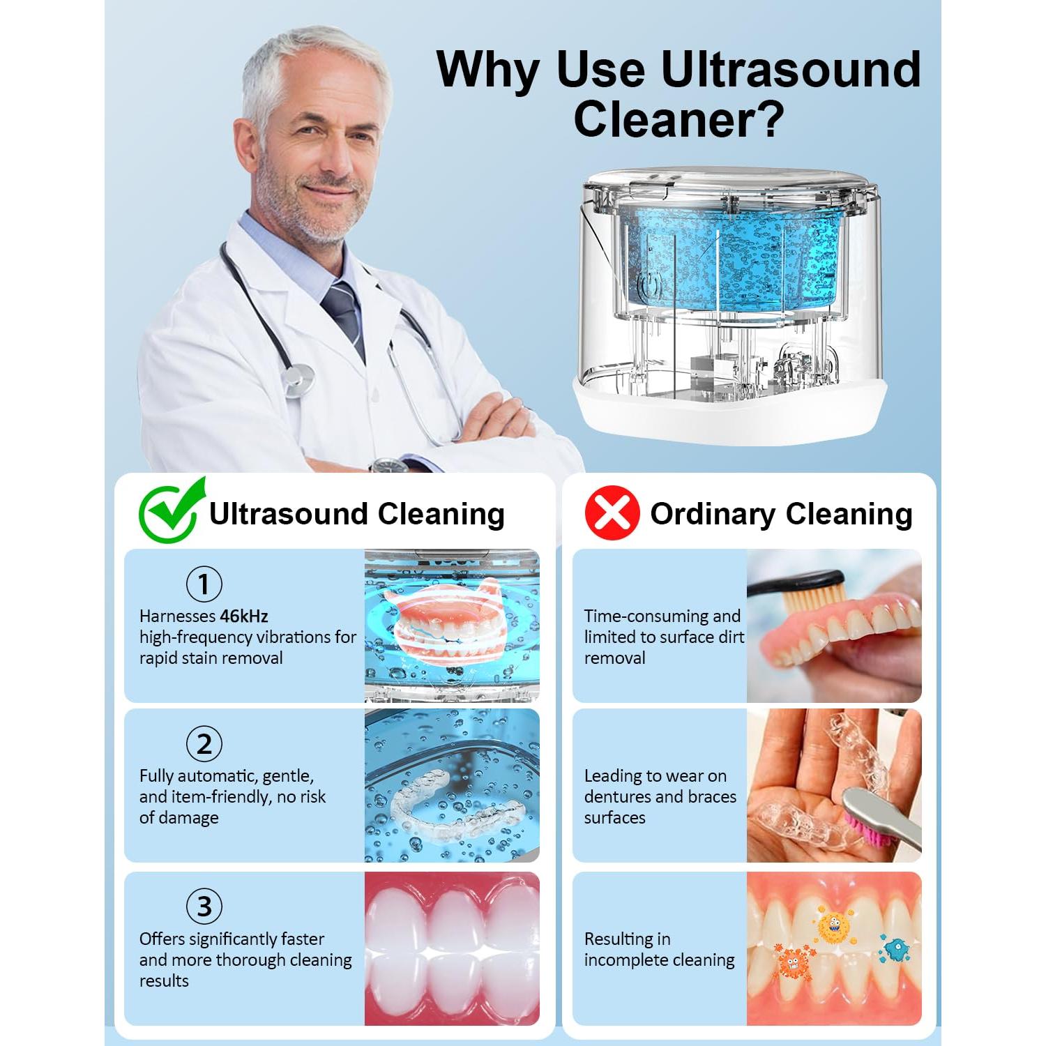 Limpiador Ultrasónico Bcom para Retenedores y Joyas 50ml