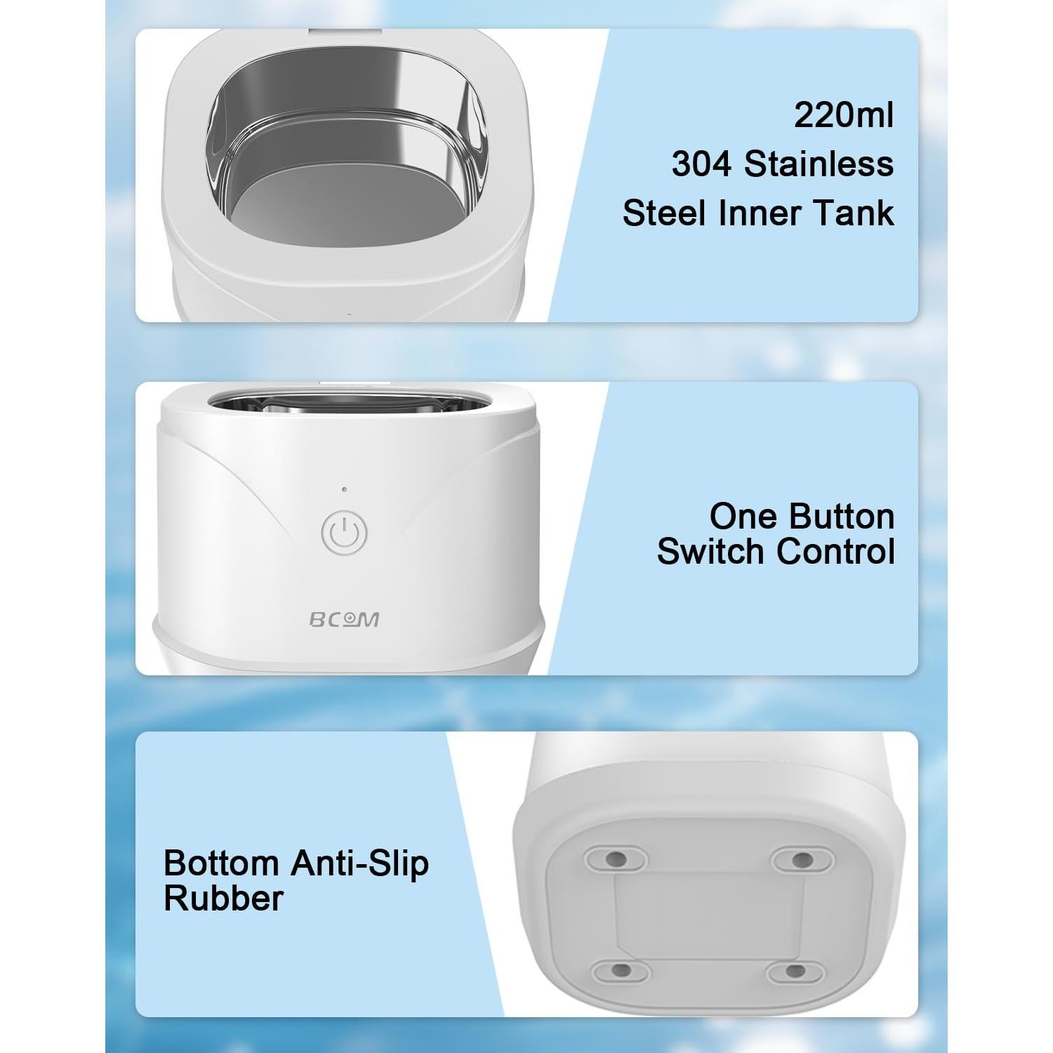 Limpiador Ultrasónico Bcom para Retenedores y Joyas 50ml