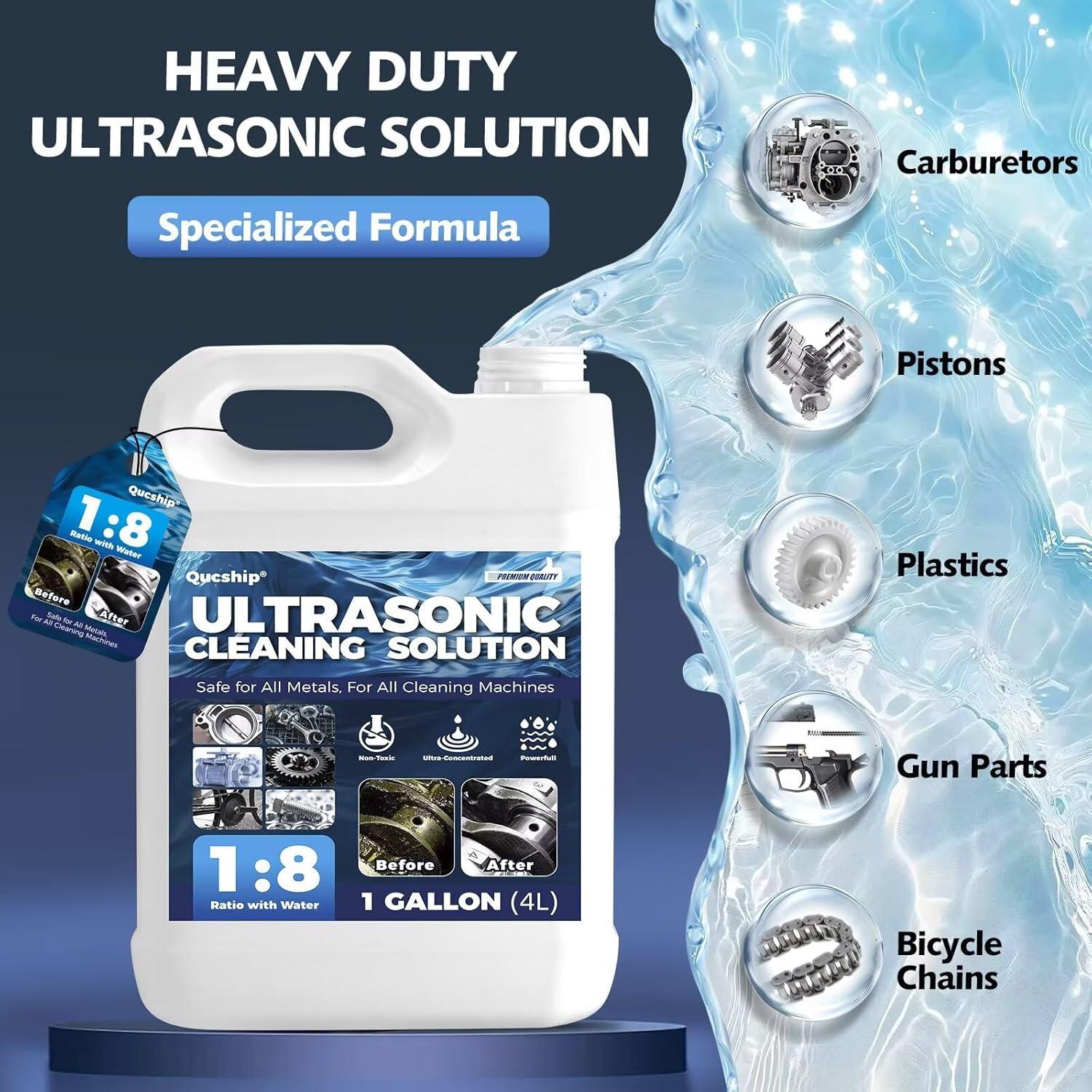 Limpiador Ultrasonido Concentrado Qucship 3.78L - 9 Galones