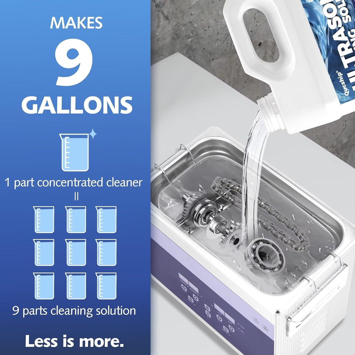 Limpiador Ultrasonido Concentrado Qucship 3.78L - 9 Galones