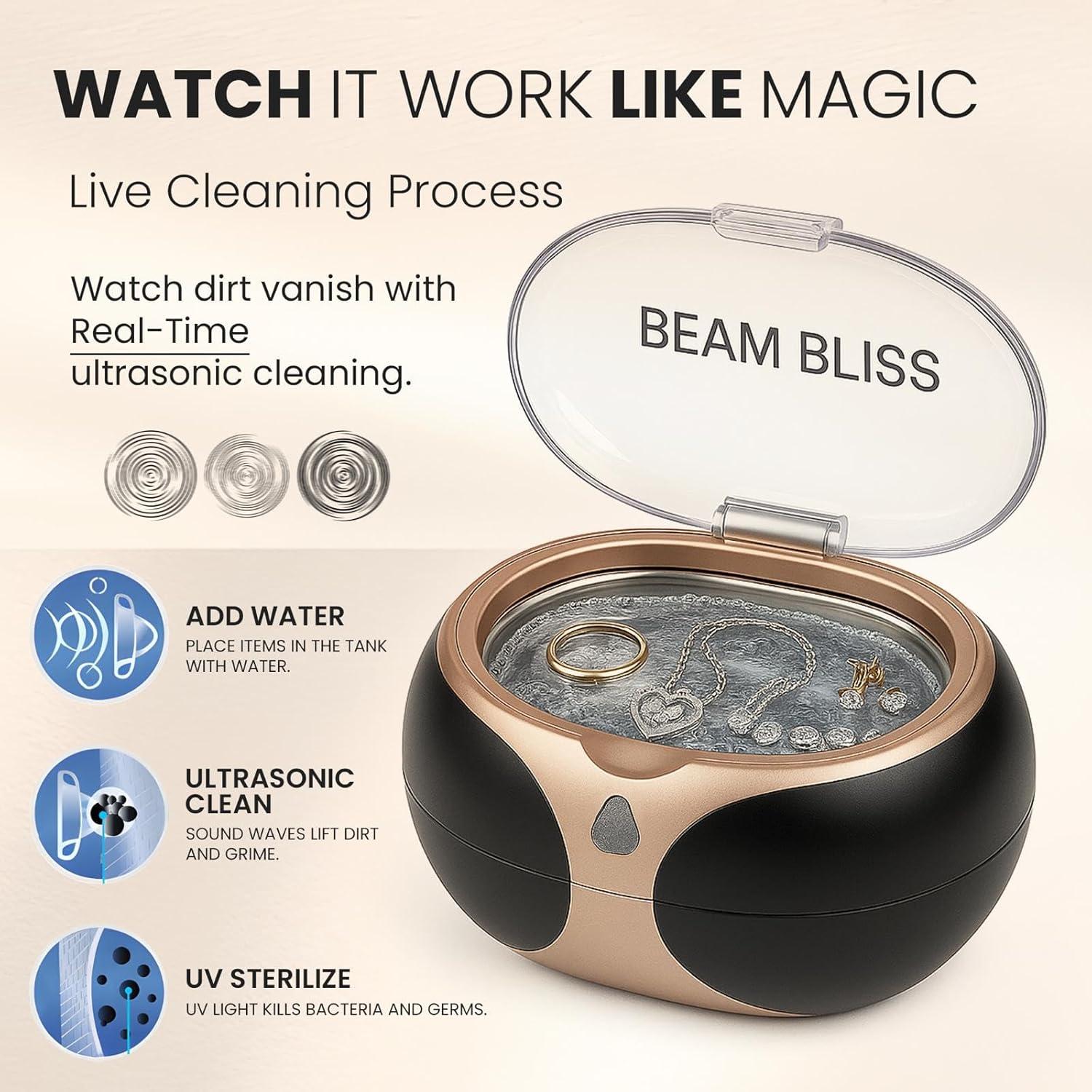 Limpiador ultrasónico de joyas BEAM BLISS 0.59L 42-48kHz