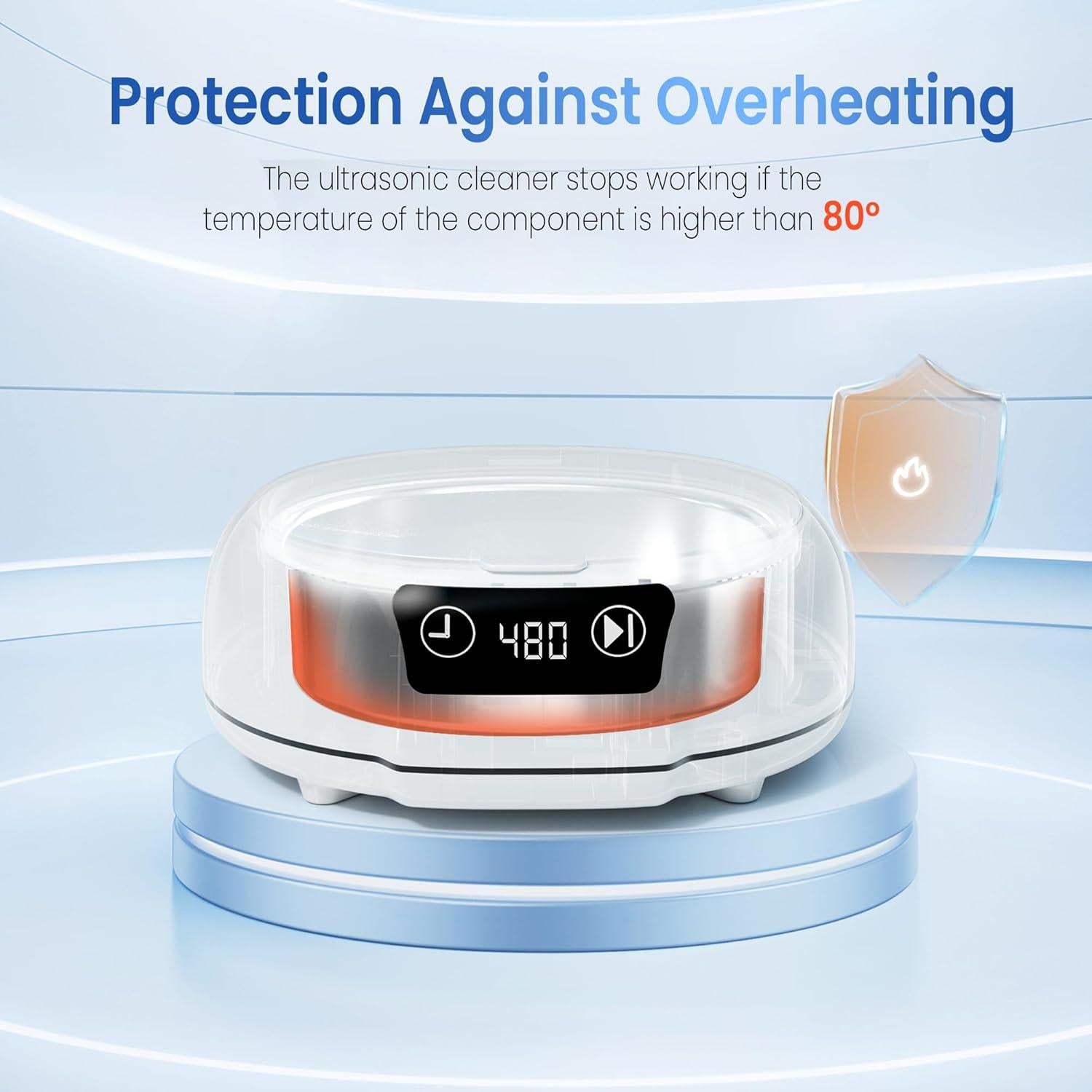 Limpiador Ultrasónico de Joyas KUNPHY 700ml 48kHz 3 Modos