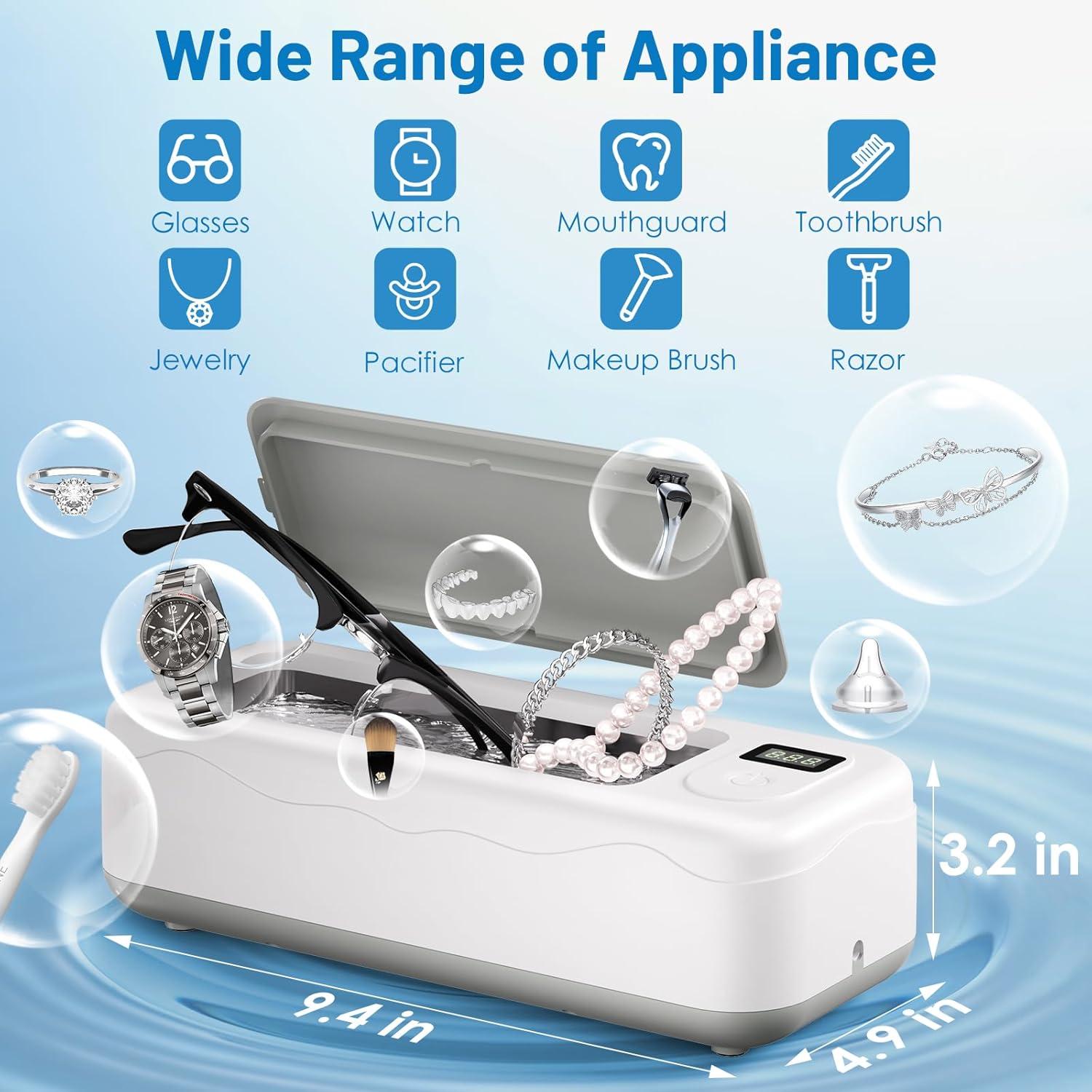 Limpiador Ultrasónico de Joyas GUPOQIGU 600ml con Temporizador