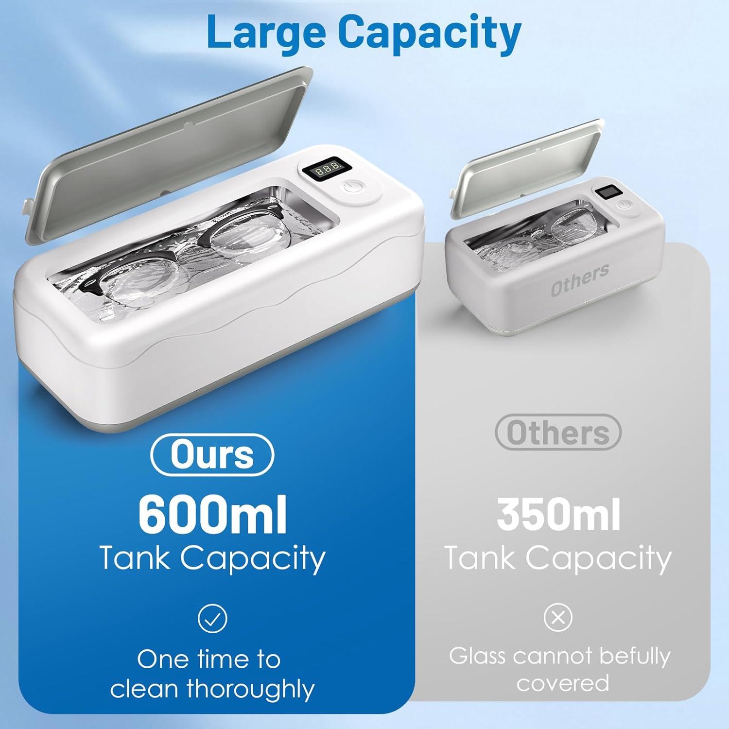 Limpiador Ultrasónico de Joyas GUPOQIGU 600ml con Temporizador