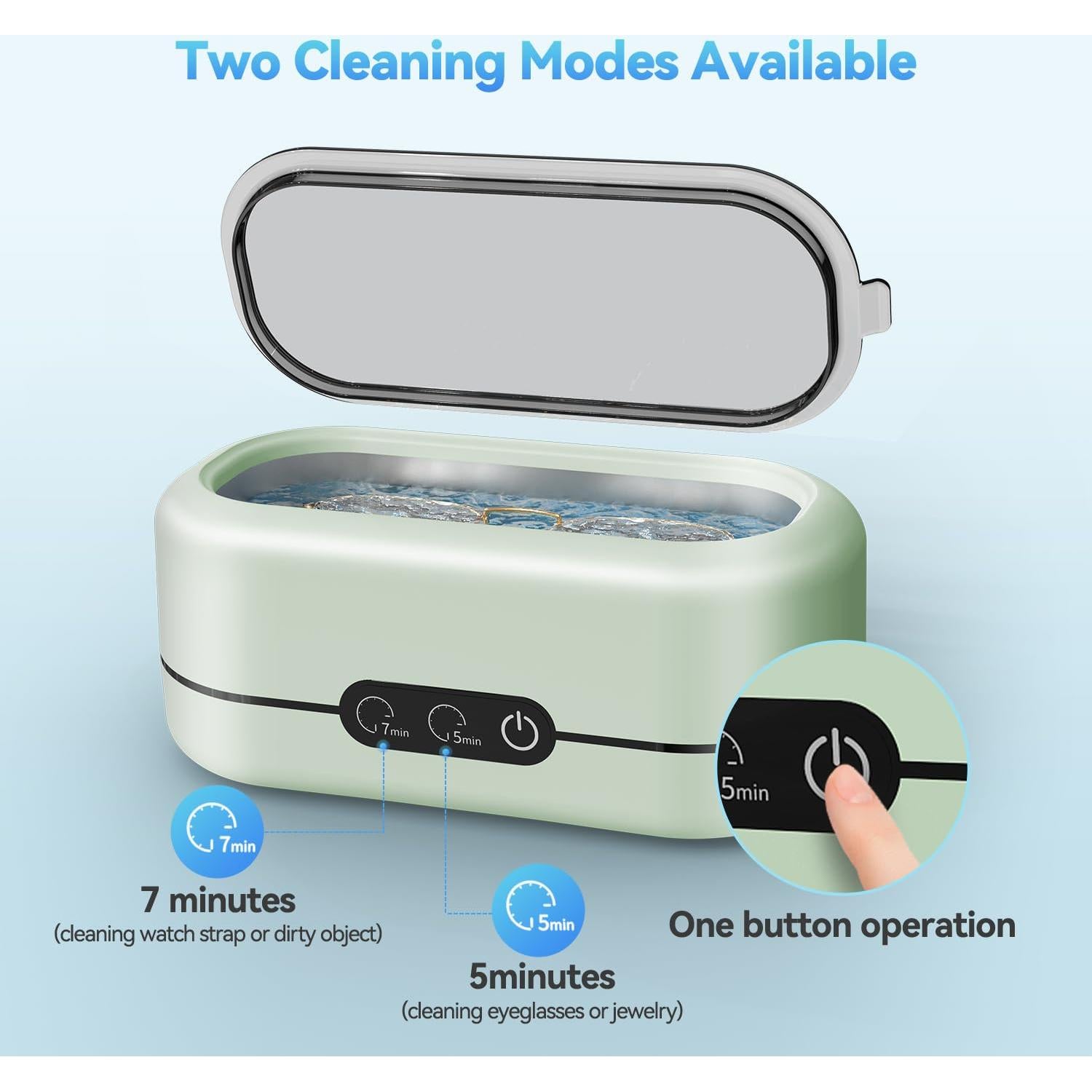 Limpiador Ultrasónico de Joyas BYASKZIV M9B-03 48KHz 355ml