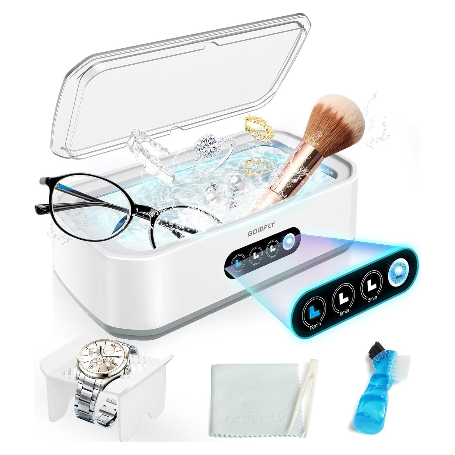 Limpiadora Ultrasónica de Joyas GOMFLY 49kHz 650ml Acero Inoxidable