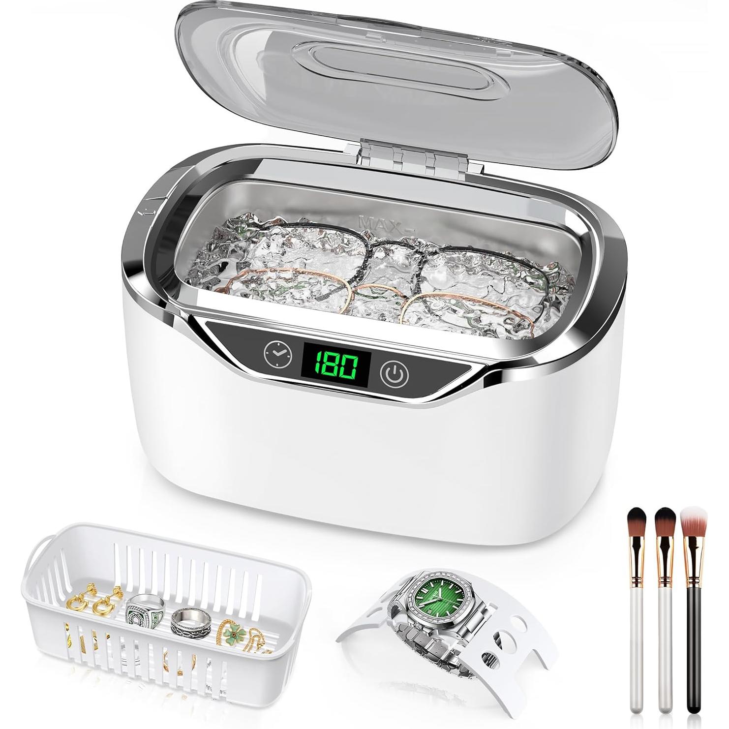 Limpiador Ultrasónico de Joyas ByteRoll 700ml 48kHz 5 Modos