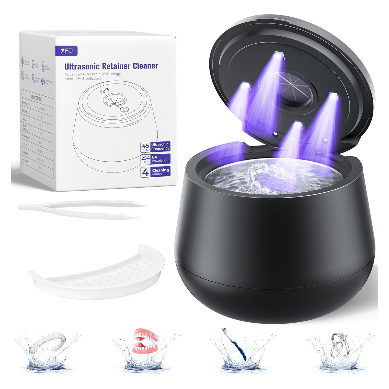 Limpiador Ultrasónico YFQ 200ML para Dentaduras y Joyería