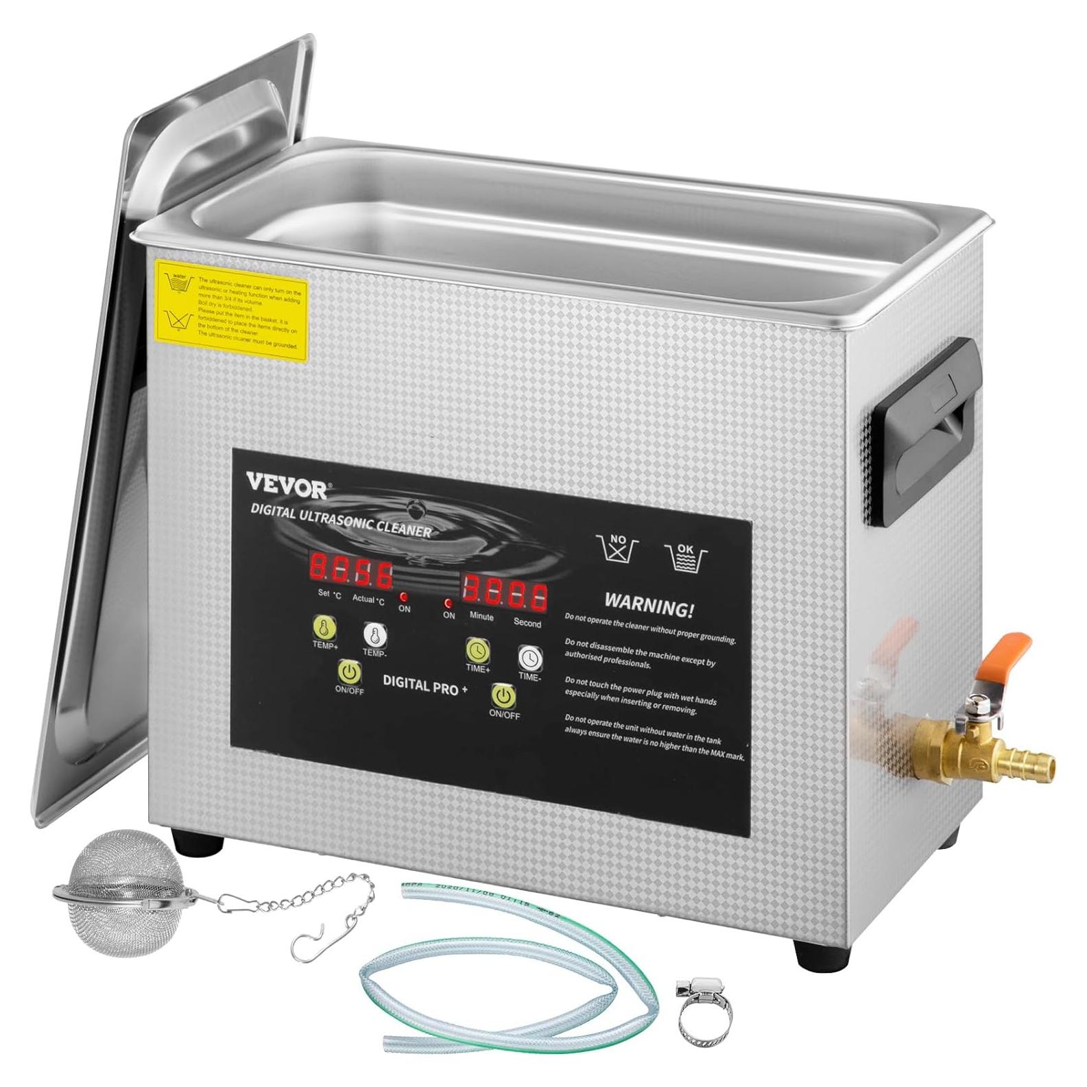 Limpiador Ultrasónico VEVOR 6L 400W Digital con Calentador