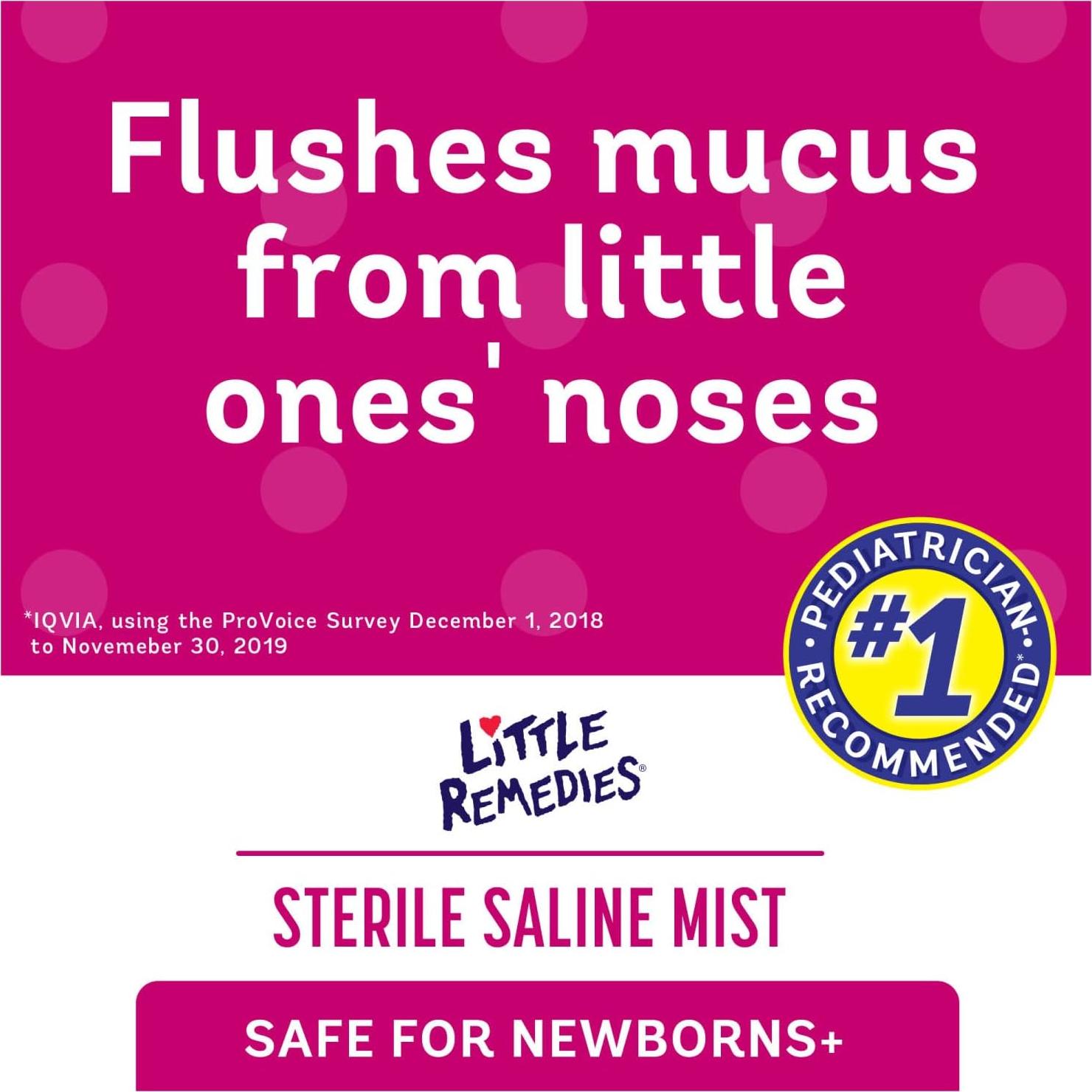 Rocío Nasal Salino Estéril Little Remedies 85 ml Bebés