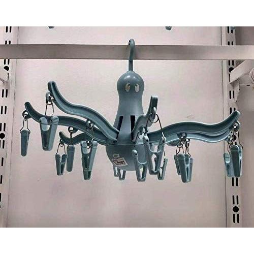 Colgador de Ropa Plegable DODXIAOBEUL Turquesa 16 Pinzas