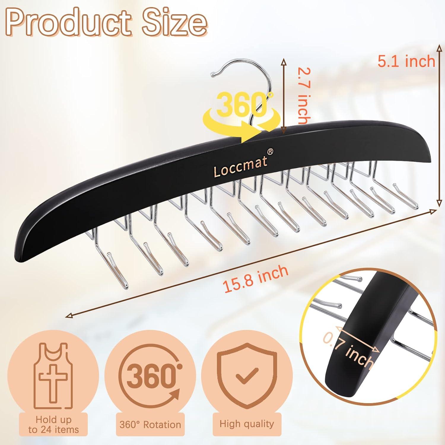 Perchero de Madera Loccmat con 24 Ganchos Metálicos Plegables