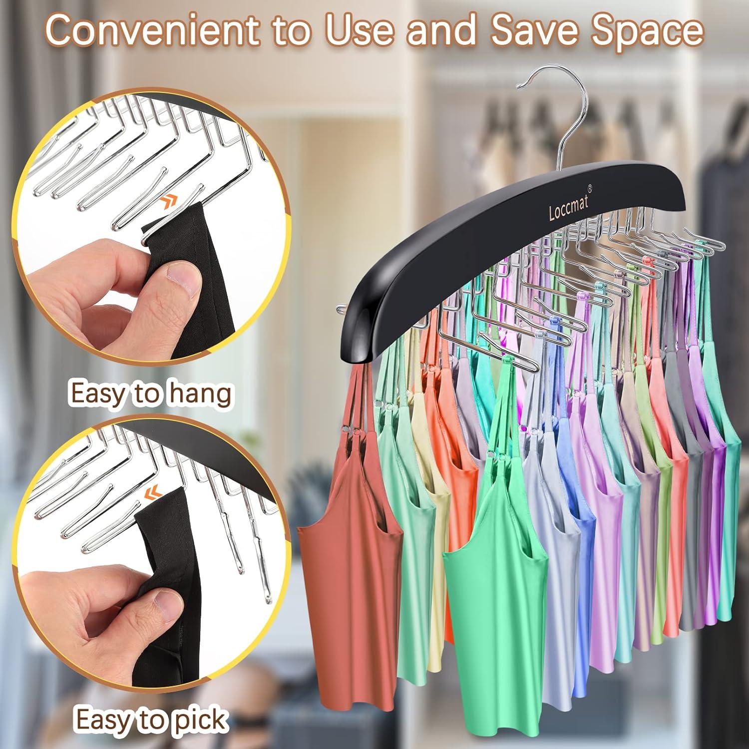 Perchero de Madera Loccmat con 24 Ganchos Metálicos Plegables