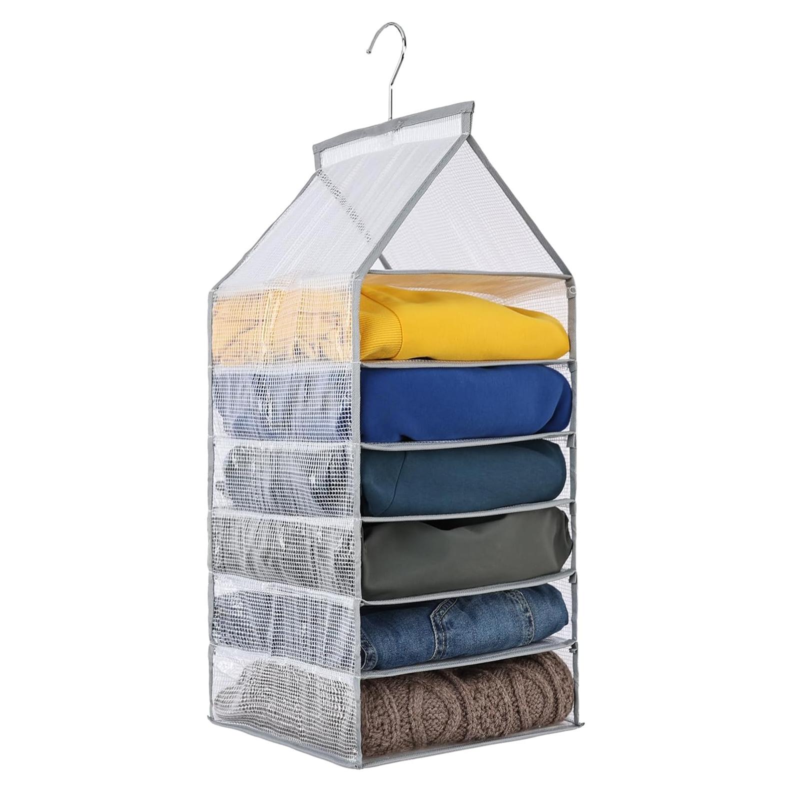 Organizador de Closet Colgante Surblue 6 Niveles Gris Plegable
