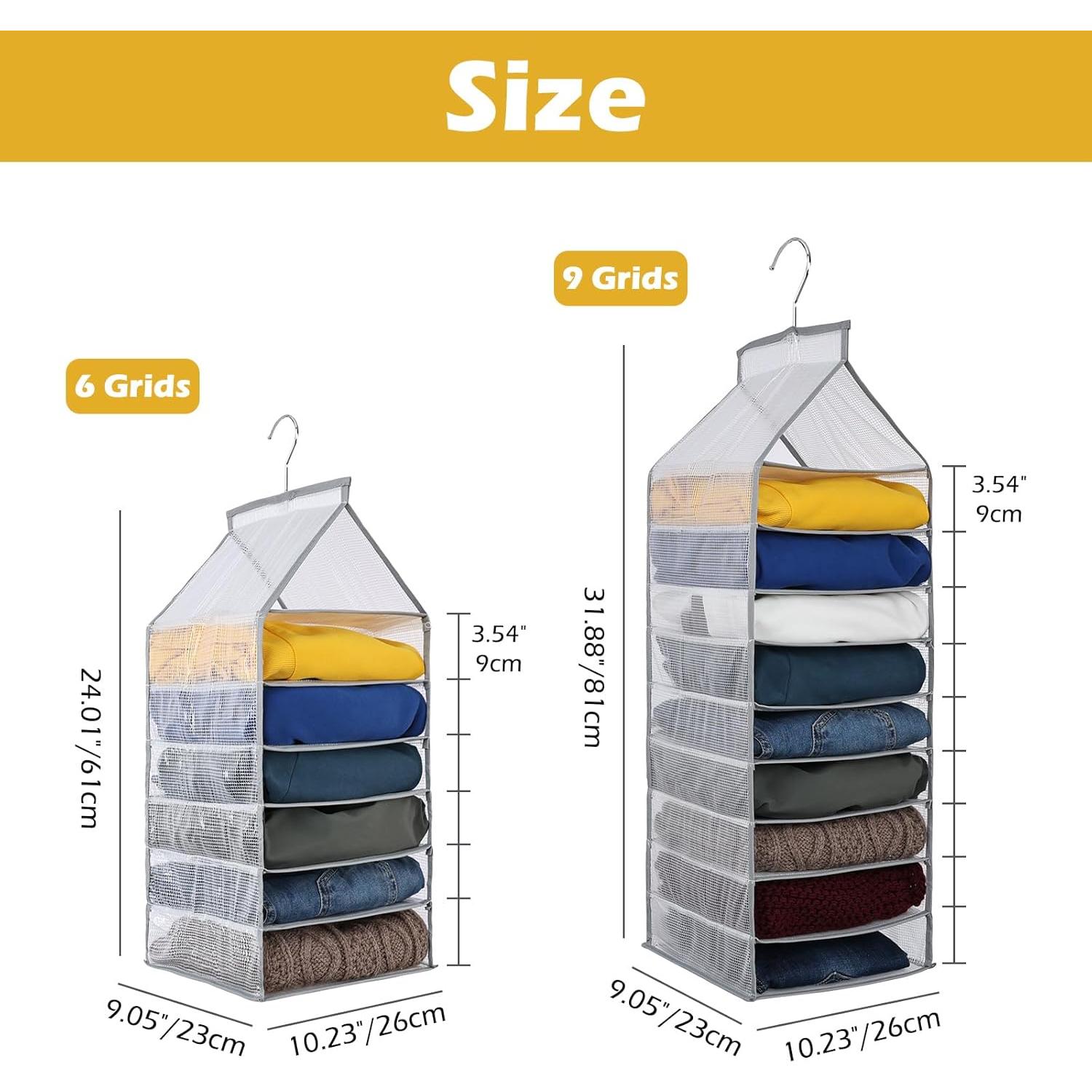 Organizador de Closet Colgante Surblue 6 Niveles Gris Plegable