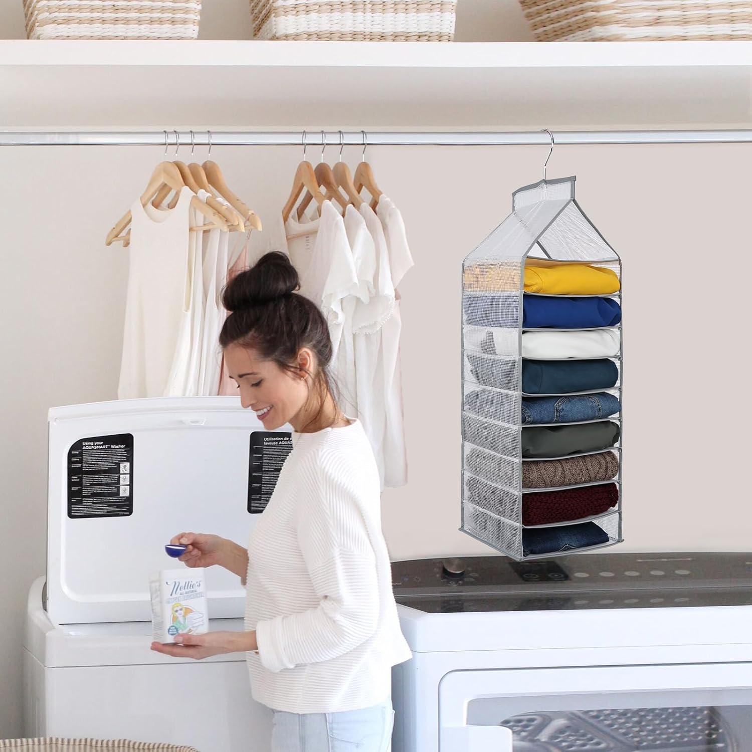 Organizador de Closet Colgante Surblue 6 Niveles Gris Plegable