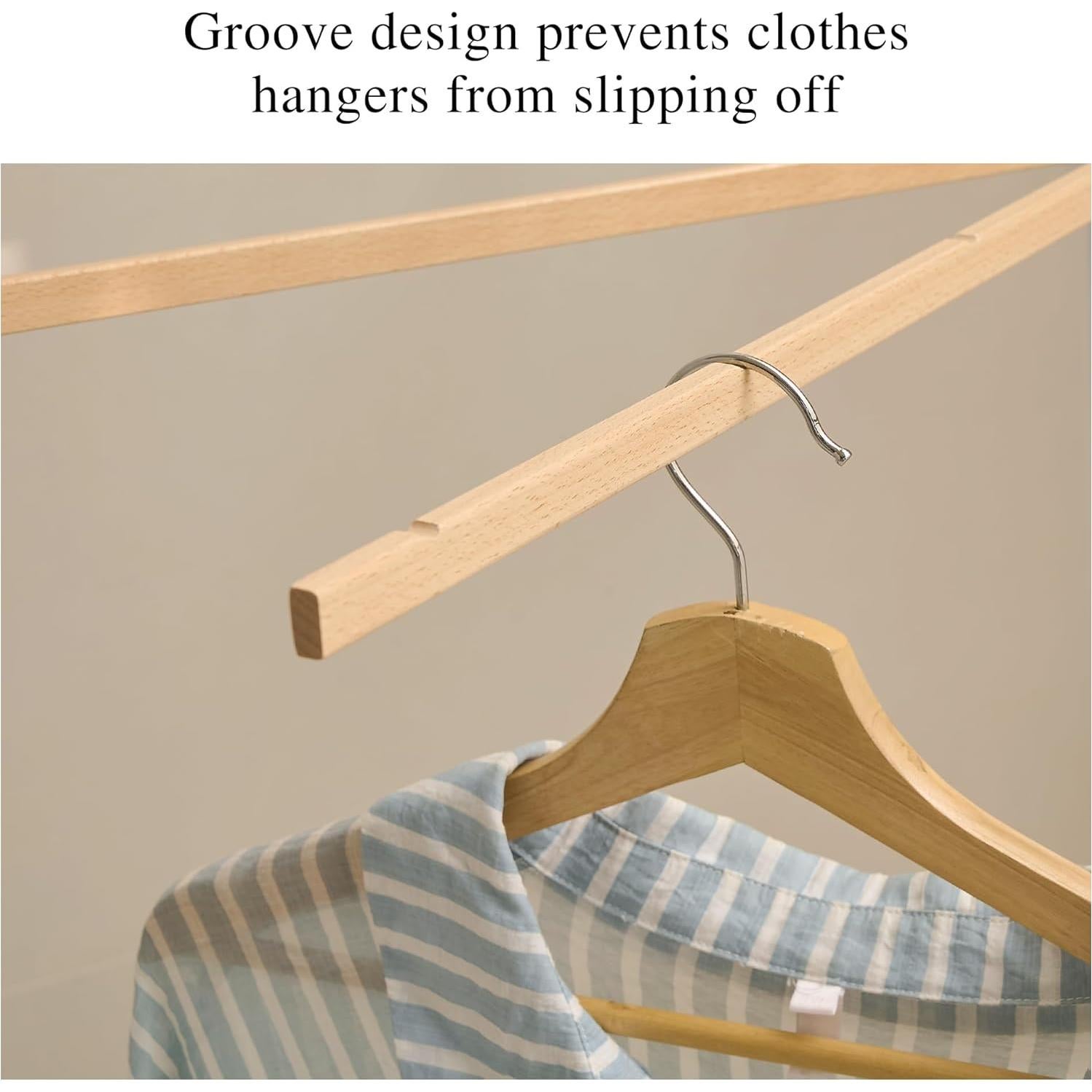 Soporte de Secado Plegable LEQ con 12 Varillas de Madera