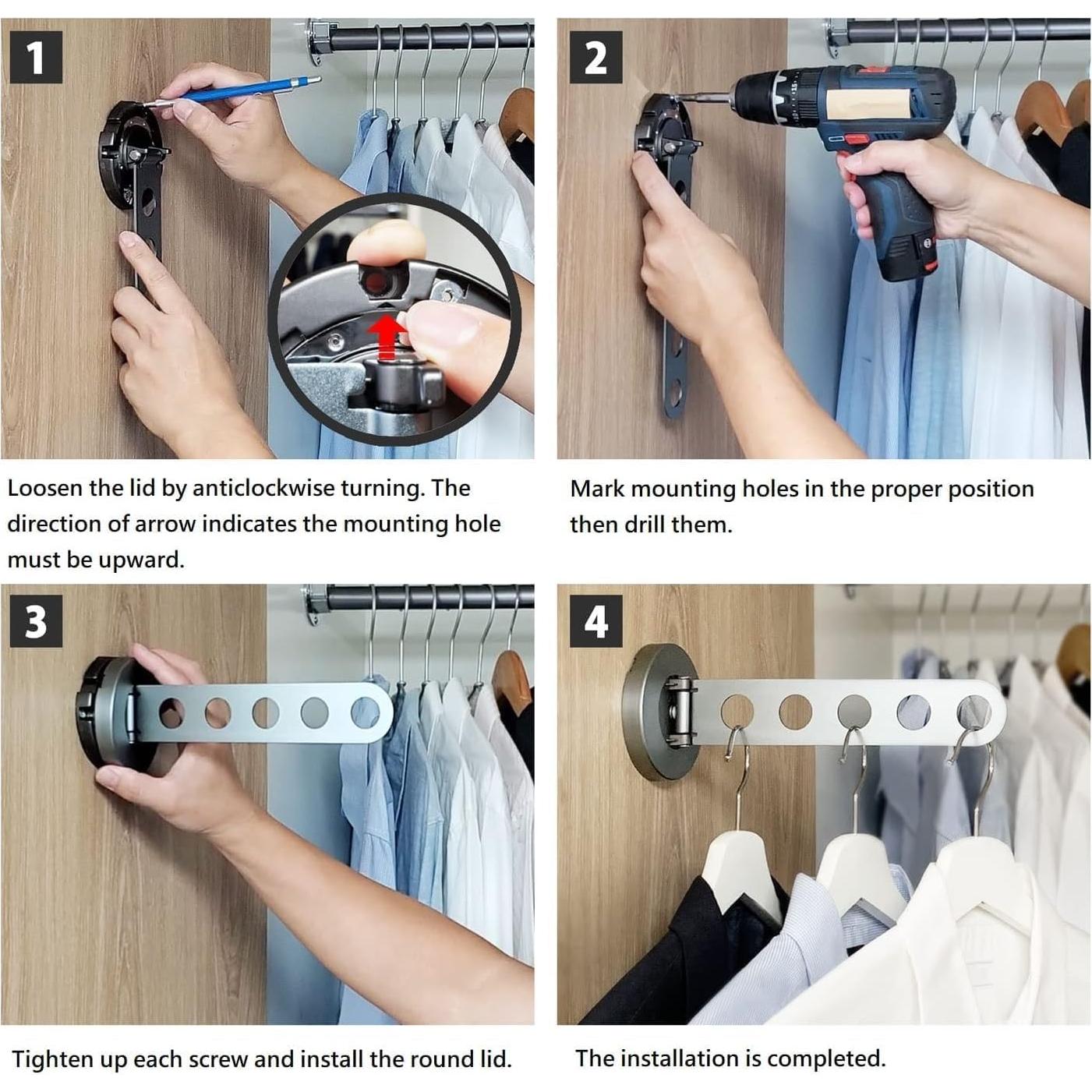 Soporte de Ropa Plegable GREATIM GT-SH005 Plata 25.2x9.4cm