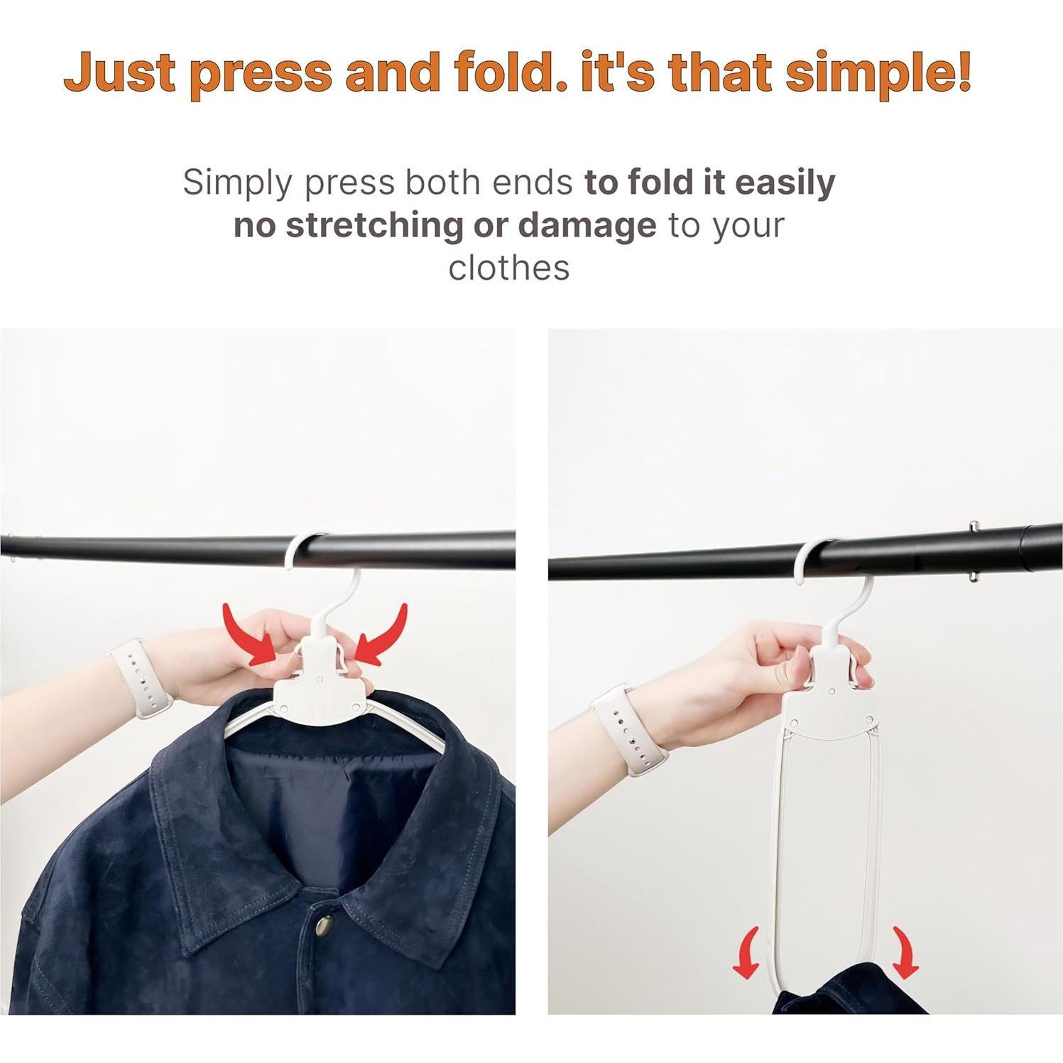 Perchero Plegable Genérico Antideslizante - Paquete de 5