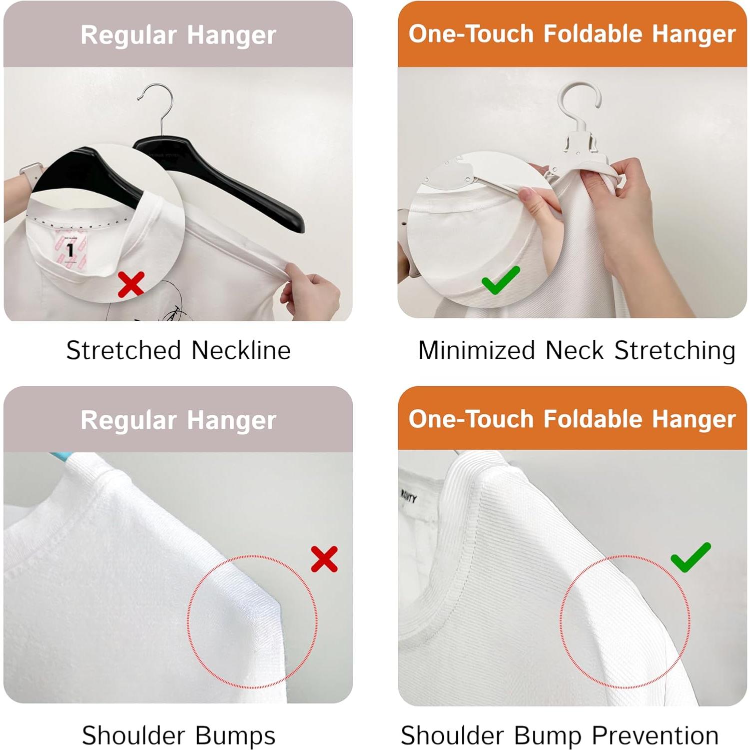 Perchero Plegable Genérico Antideslizante - Paquete de 5