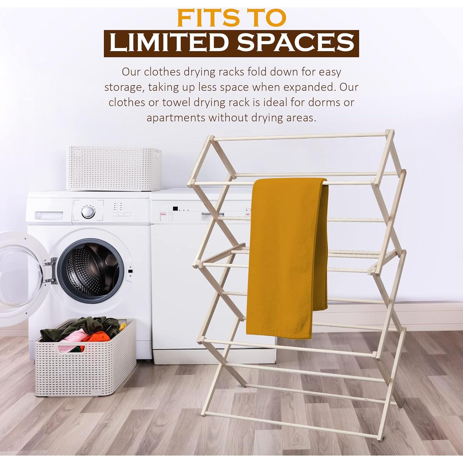 Soporte de Secado de Ropa Plegable Paz Clásica 132x91 cm