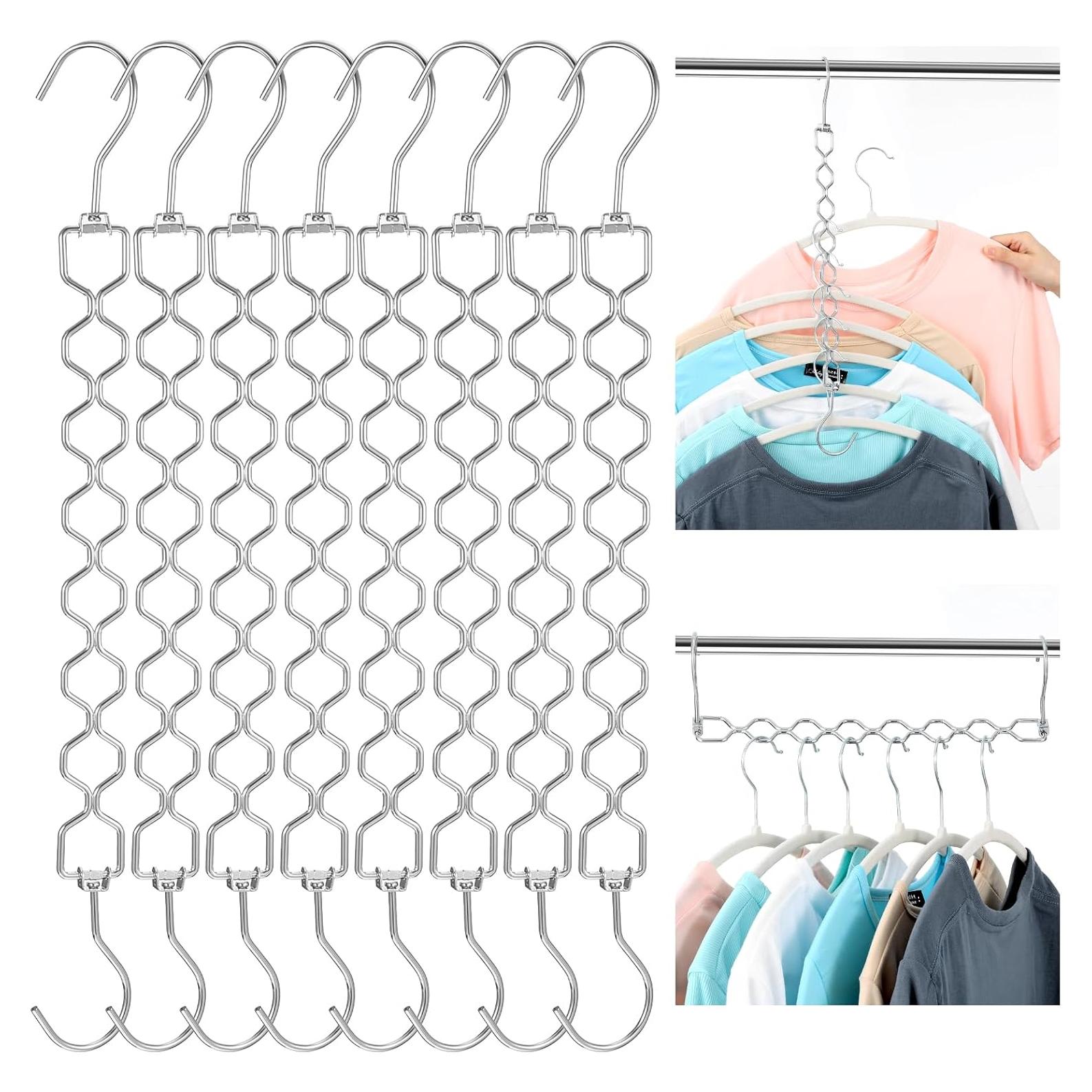 8 Perchas Diamante Rotativas 360° Yuanan - Acero al Carbono