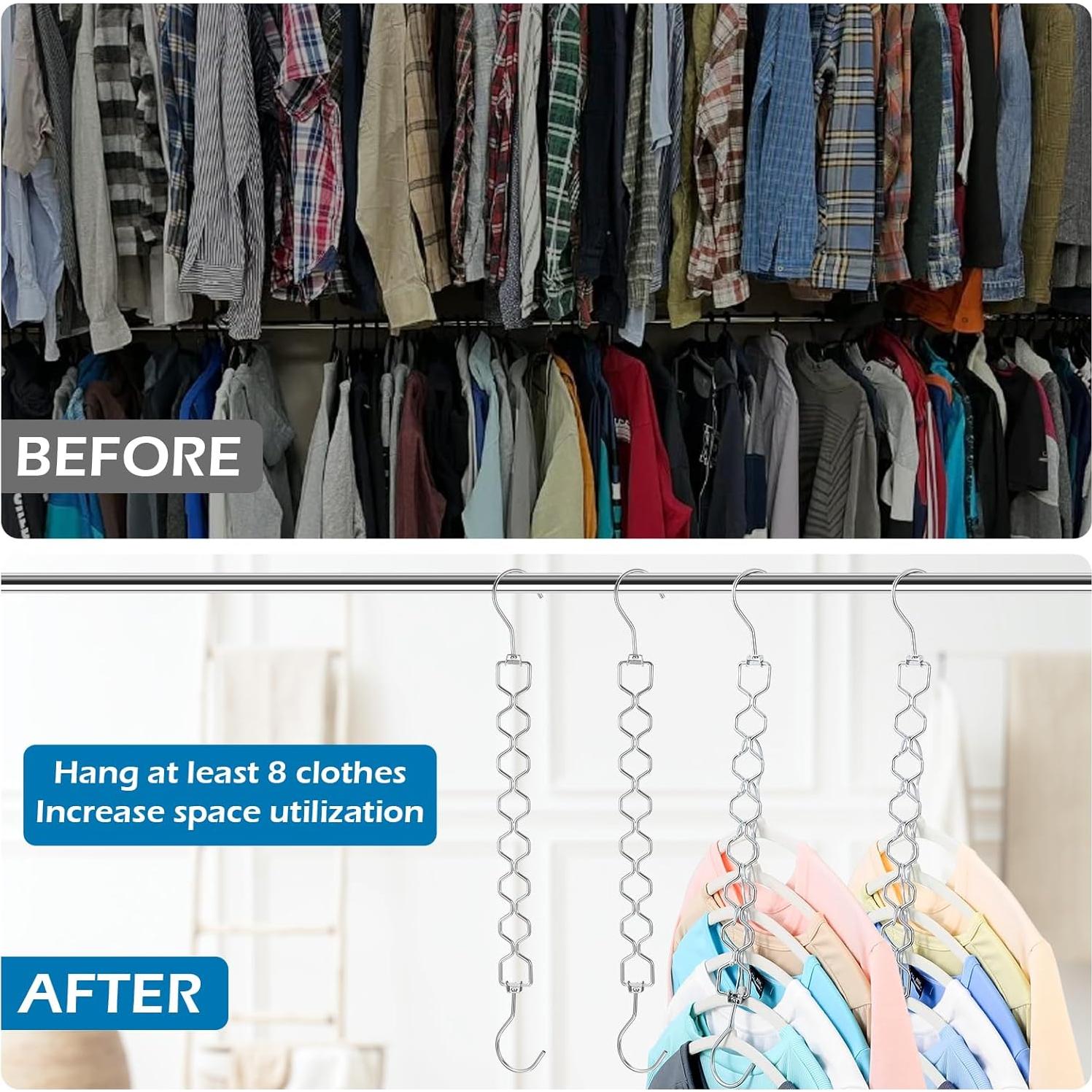 8 Perchas Diamante Rotativas 360° Yuanan - Acero al Carbono