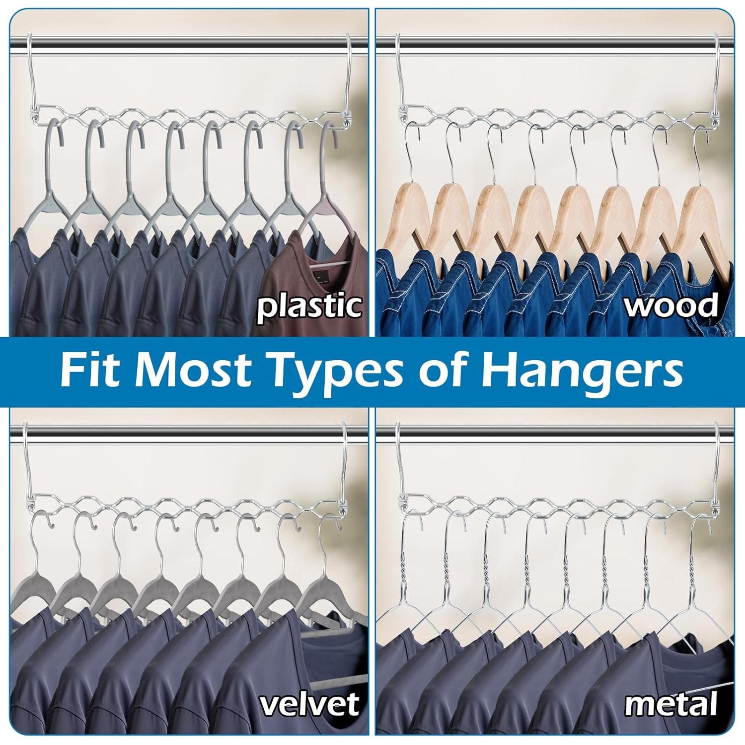 8 Perchas Diamante Rotativas 360° Yuanan - Acero al Carbono