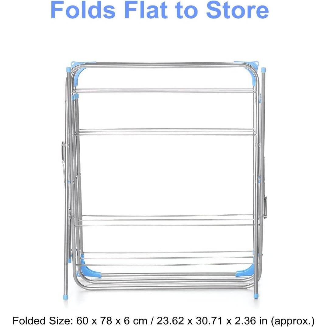 Estante Plegable para Secar Ropa LaYaQbin 3 Capas 148 cm