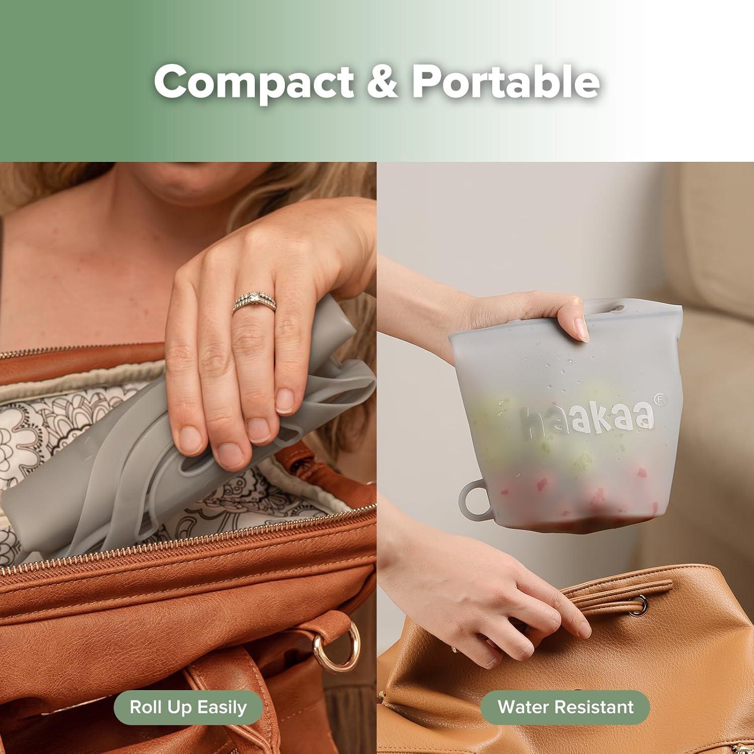 Bolsa de Vapor y Esterilizador de Silicona Haakaa 900ml Gris