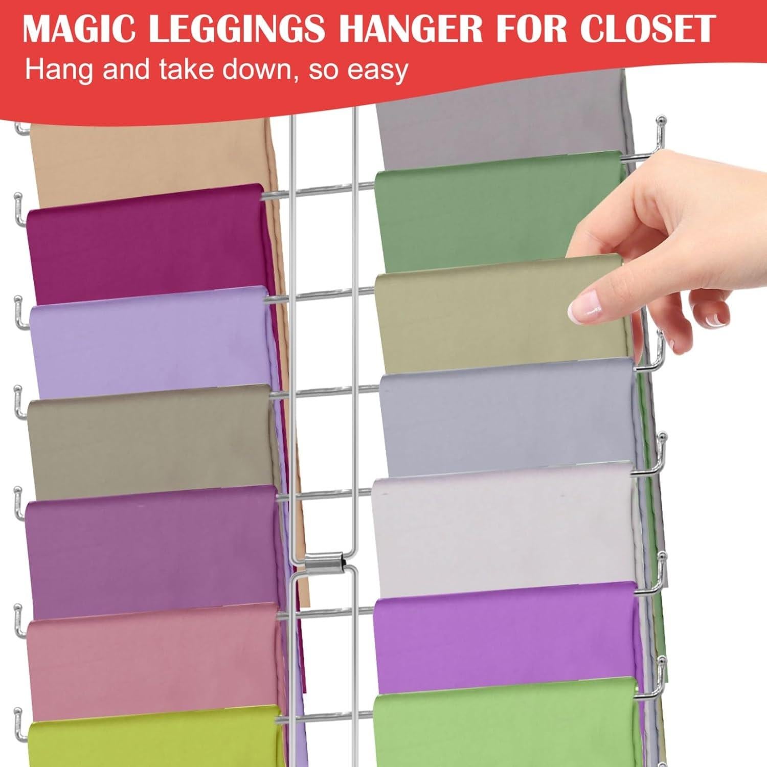 Perchero de Pantalones NAKBINX Antideslizante Plegable Plata